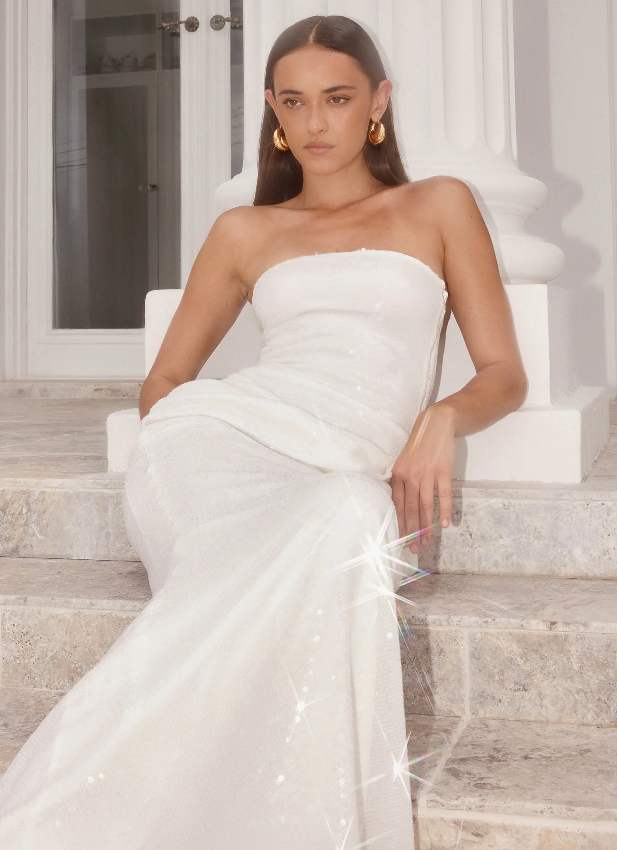Anticipating Sequin Maxi Dress - White - Image 4