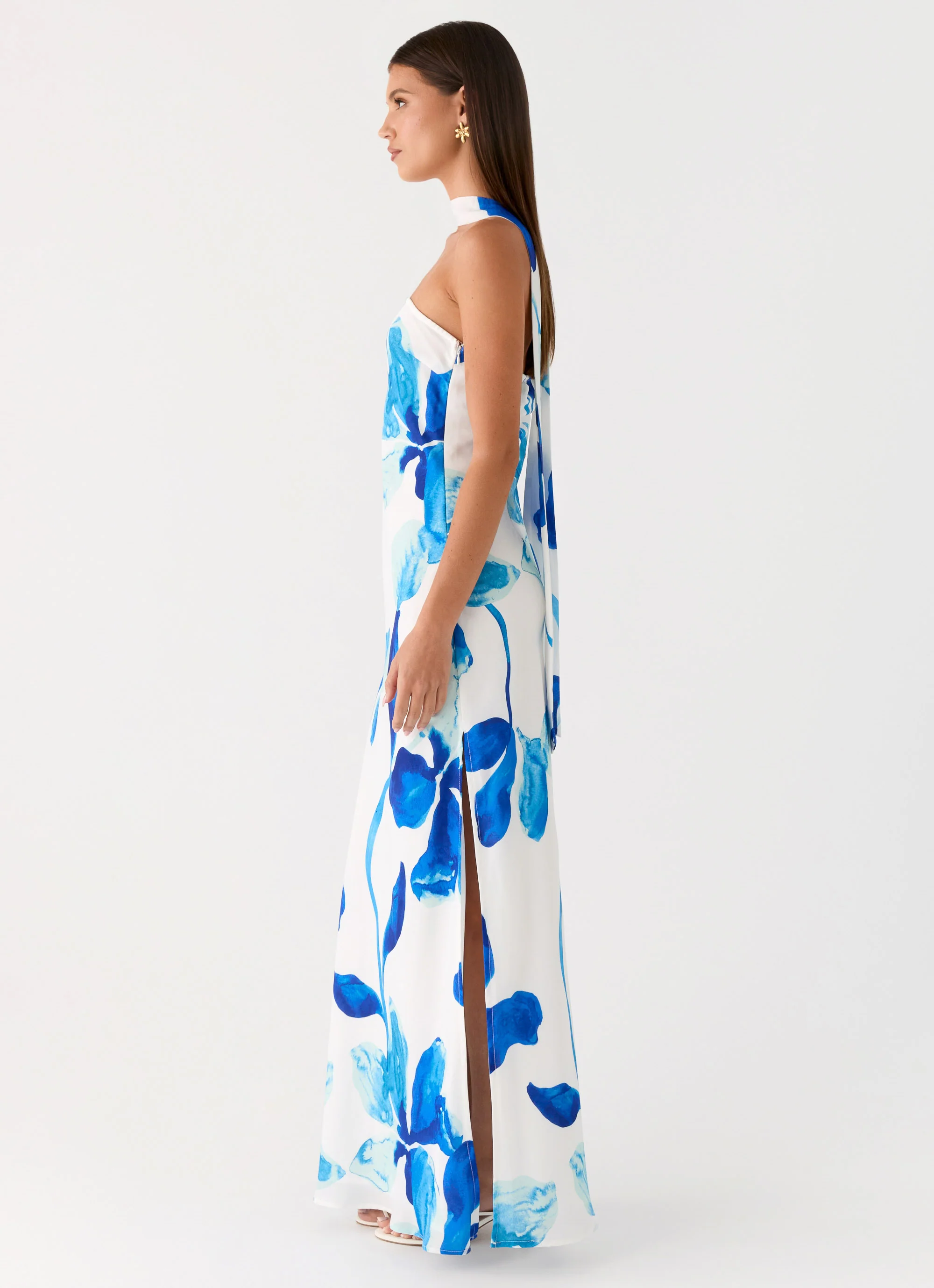 Ashelle Chiffon Maxi Dress - Cerulean Bloom - Image 2