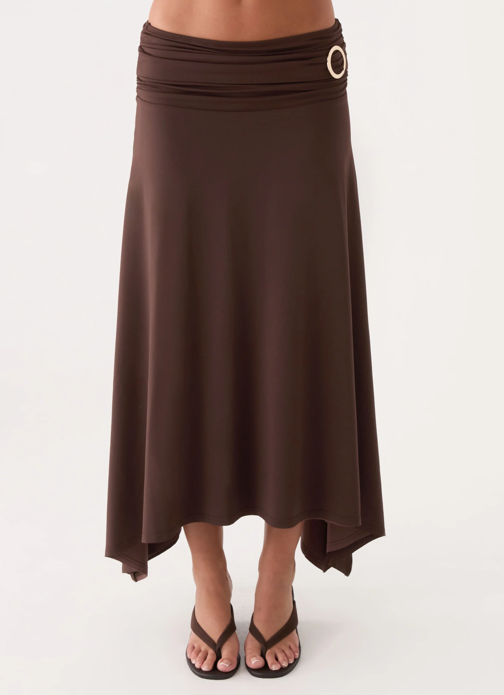 Automatic Midi Skirt - Rose Taupe