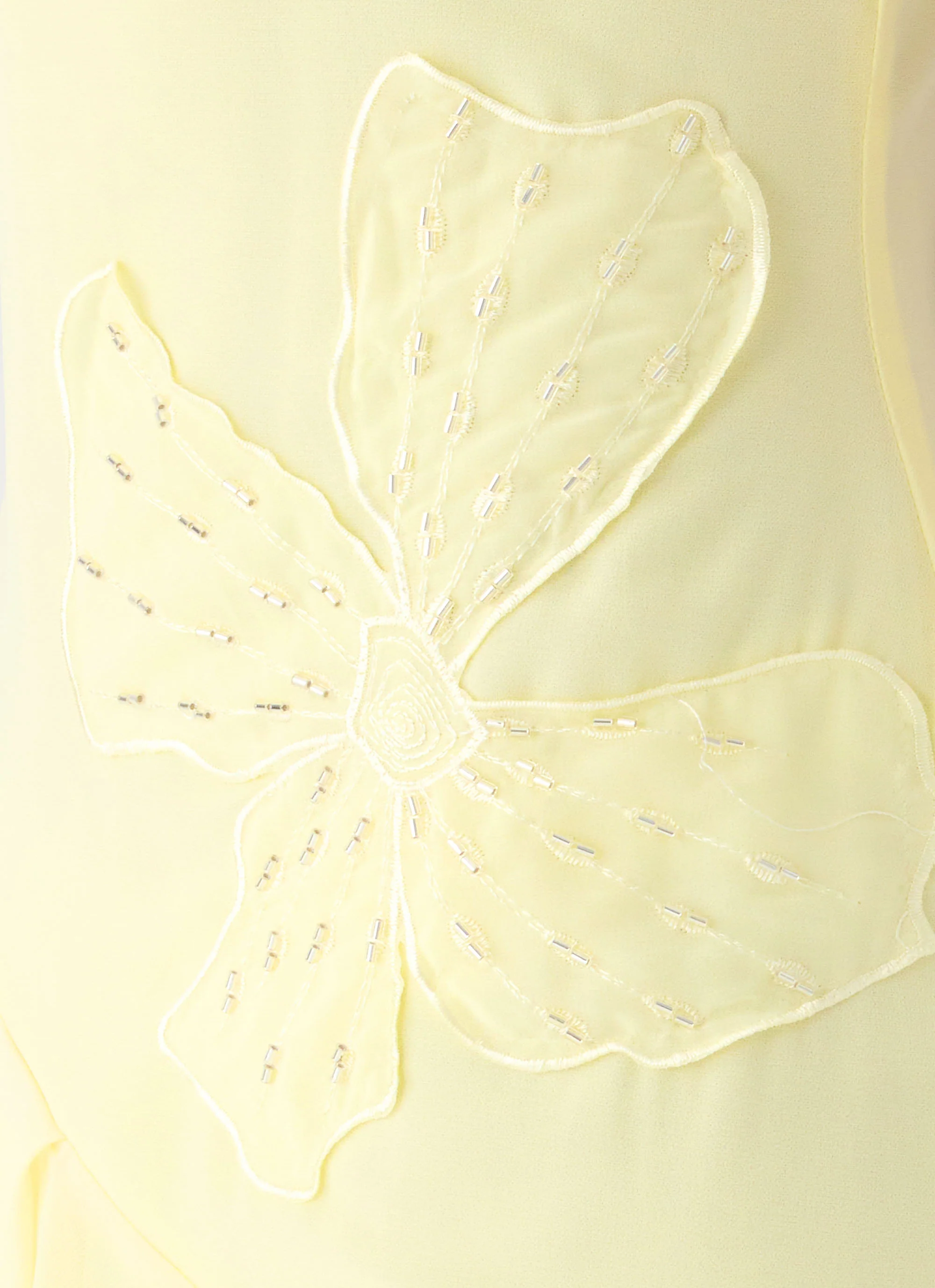 Aysha Beaded Flower Midi Dress - Yellow - Image 6