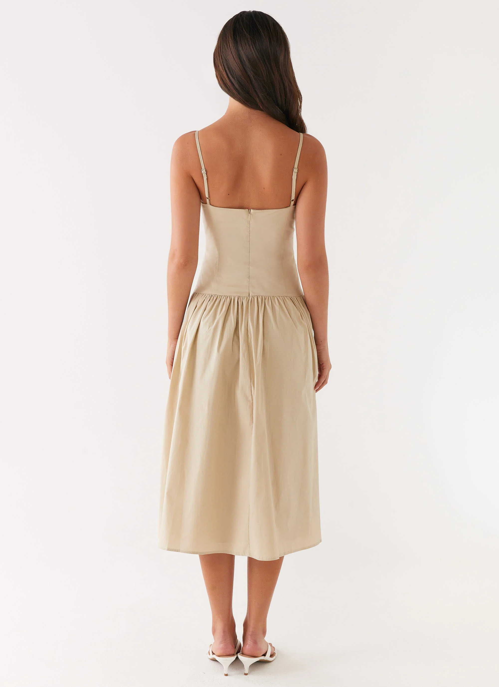 Azalea Midi Dress - Beige - Image 5