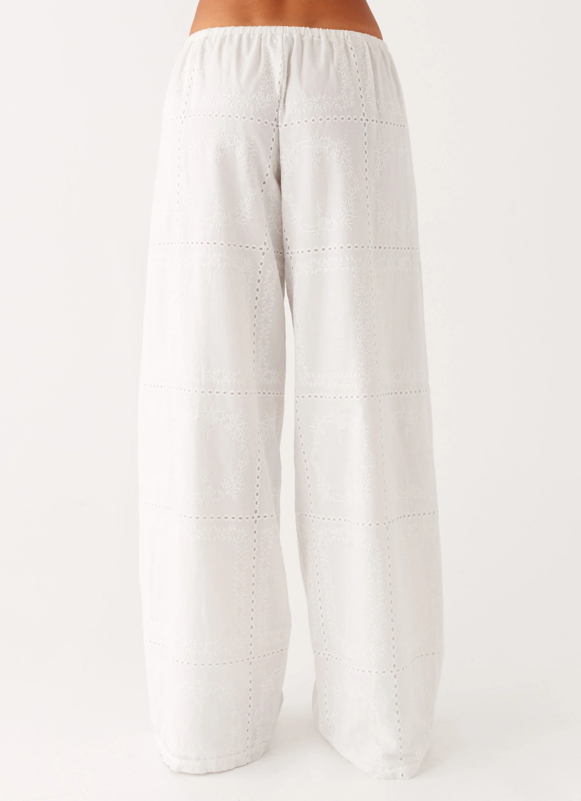 Bille Low Rise Pants - White - Image 3