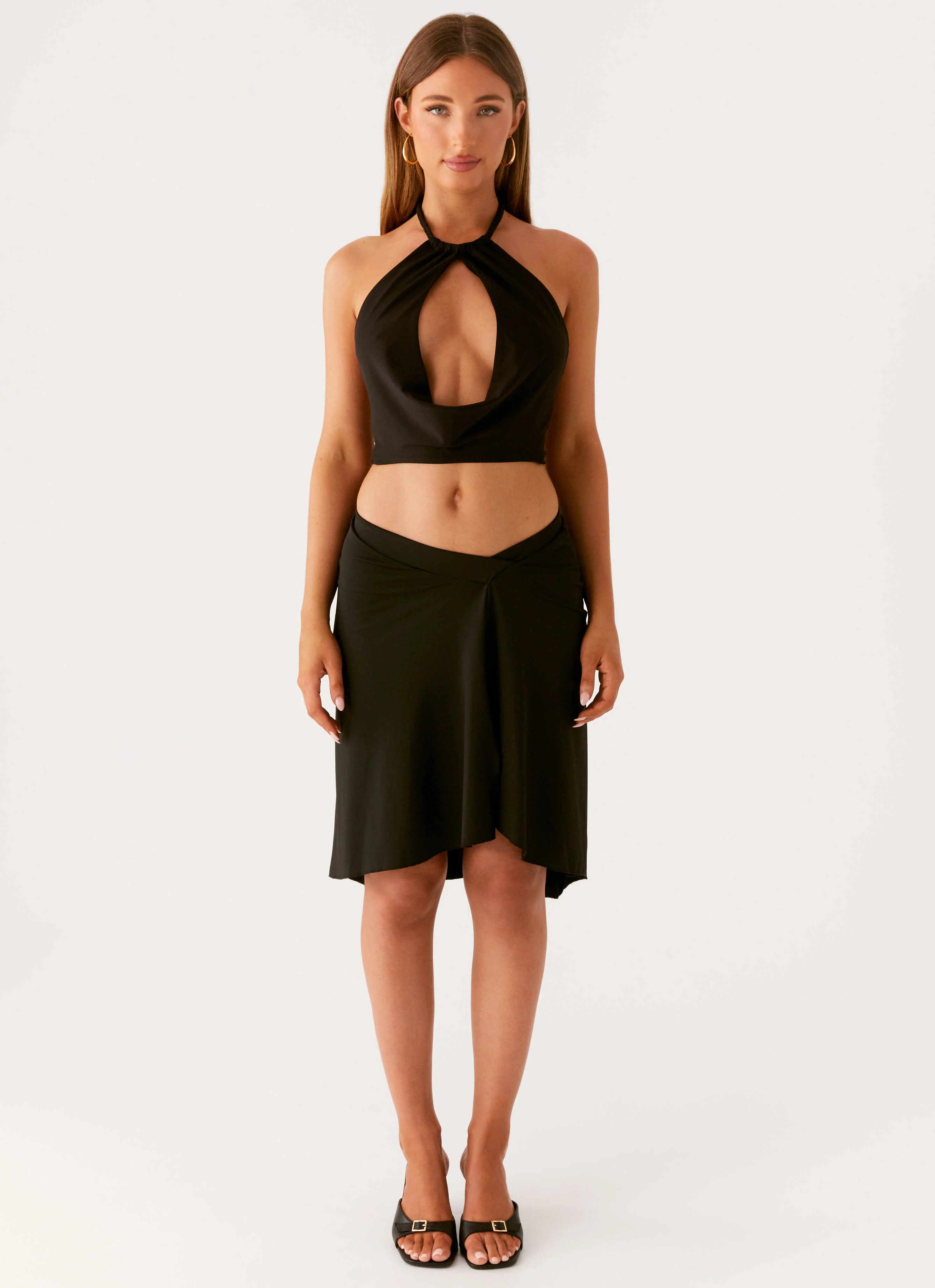 Calisa Cowl Top - Black - Image 5