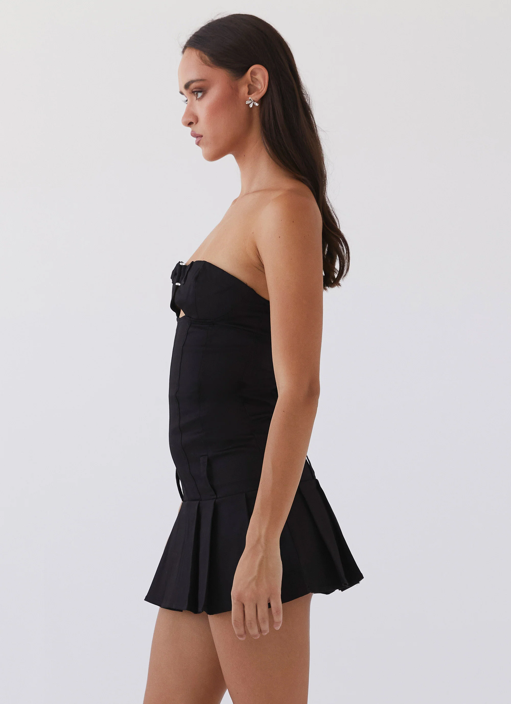 Case Closed Mini Dress - Black - Image 6