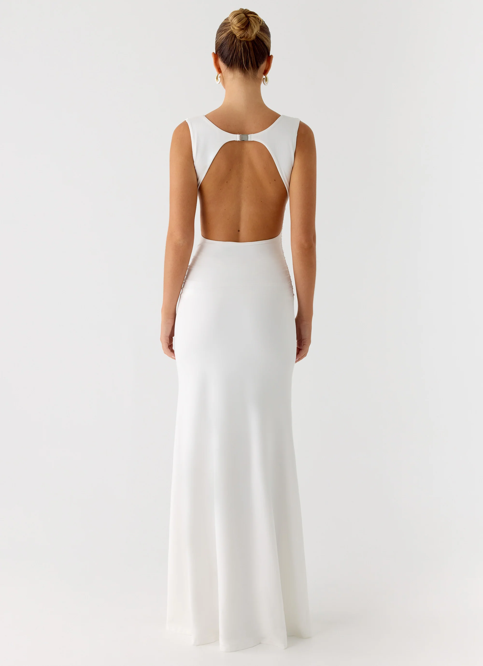 Cherry Sky Maxi Dress - White - Image 3