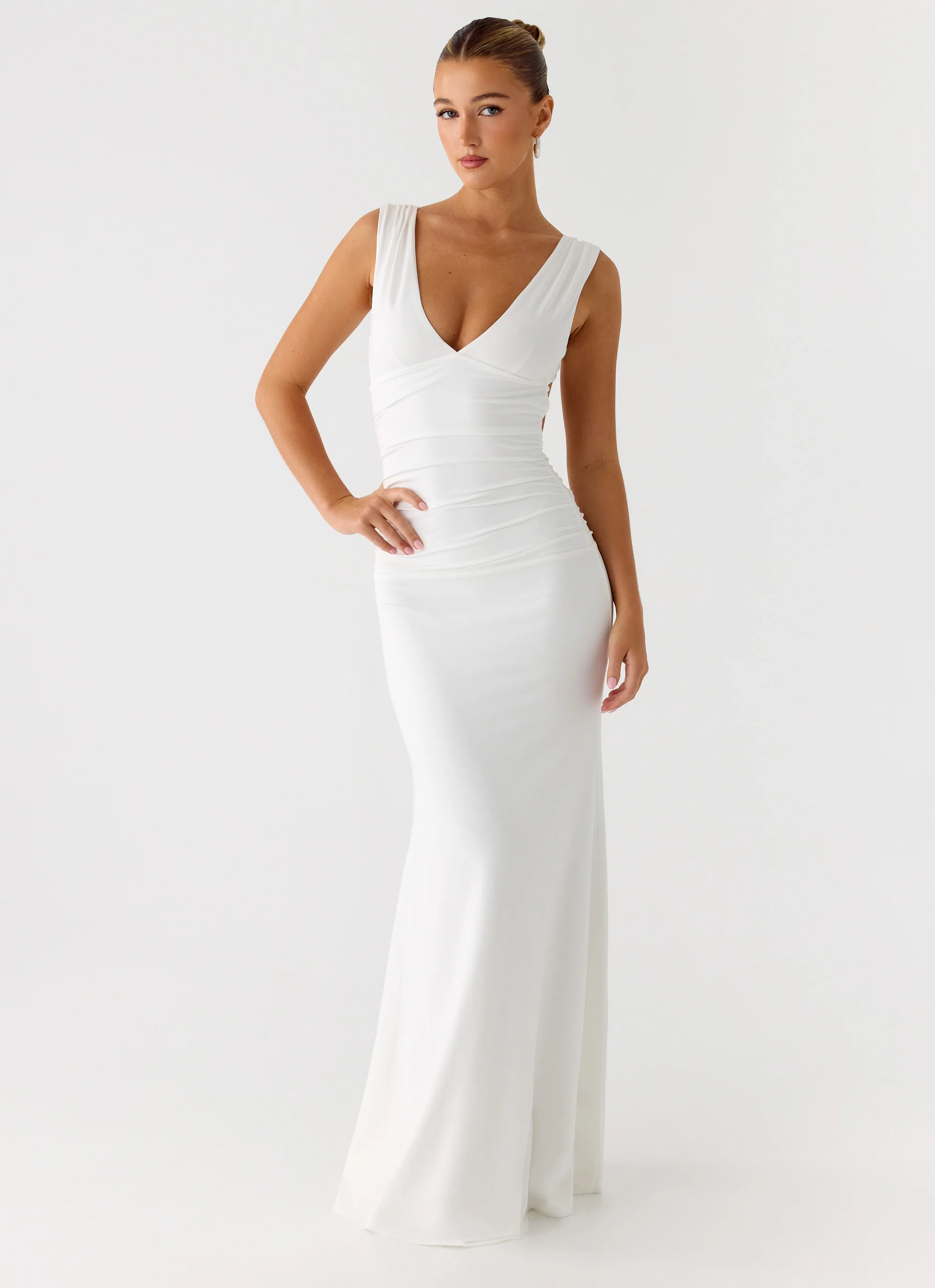 Cherry Sky Maxi Dress - White - Image 5