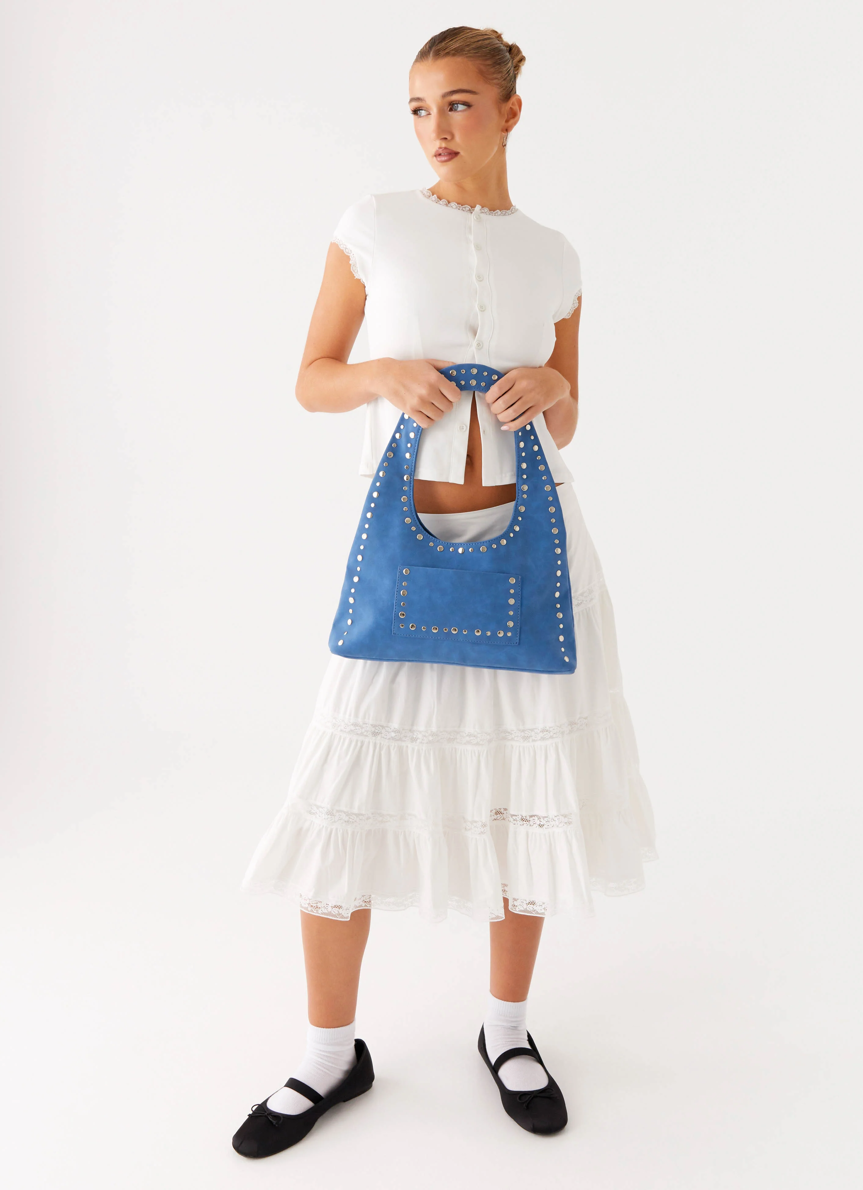 Delaney Shoulder Bag - Blue - Image 3