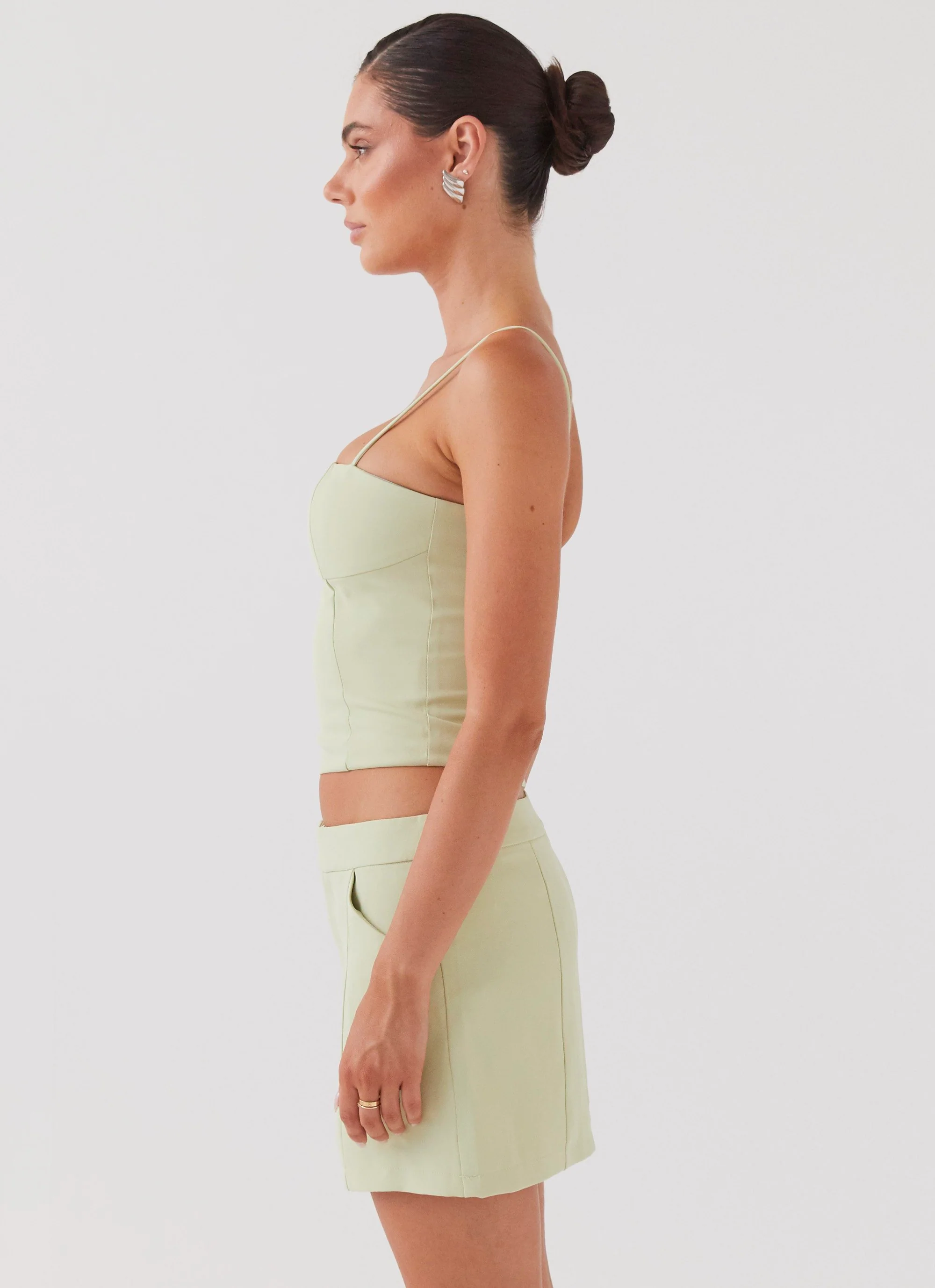 Eliana Suit Mini Skirt - Green Zest - Image 3