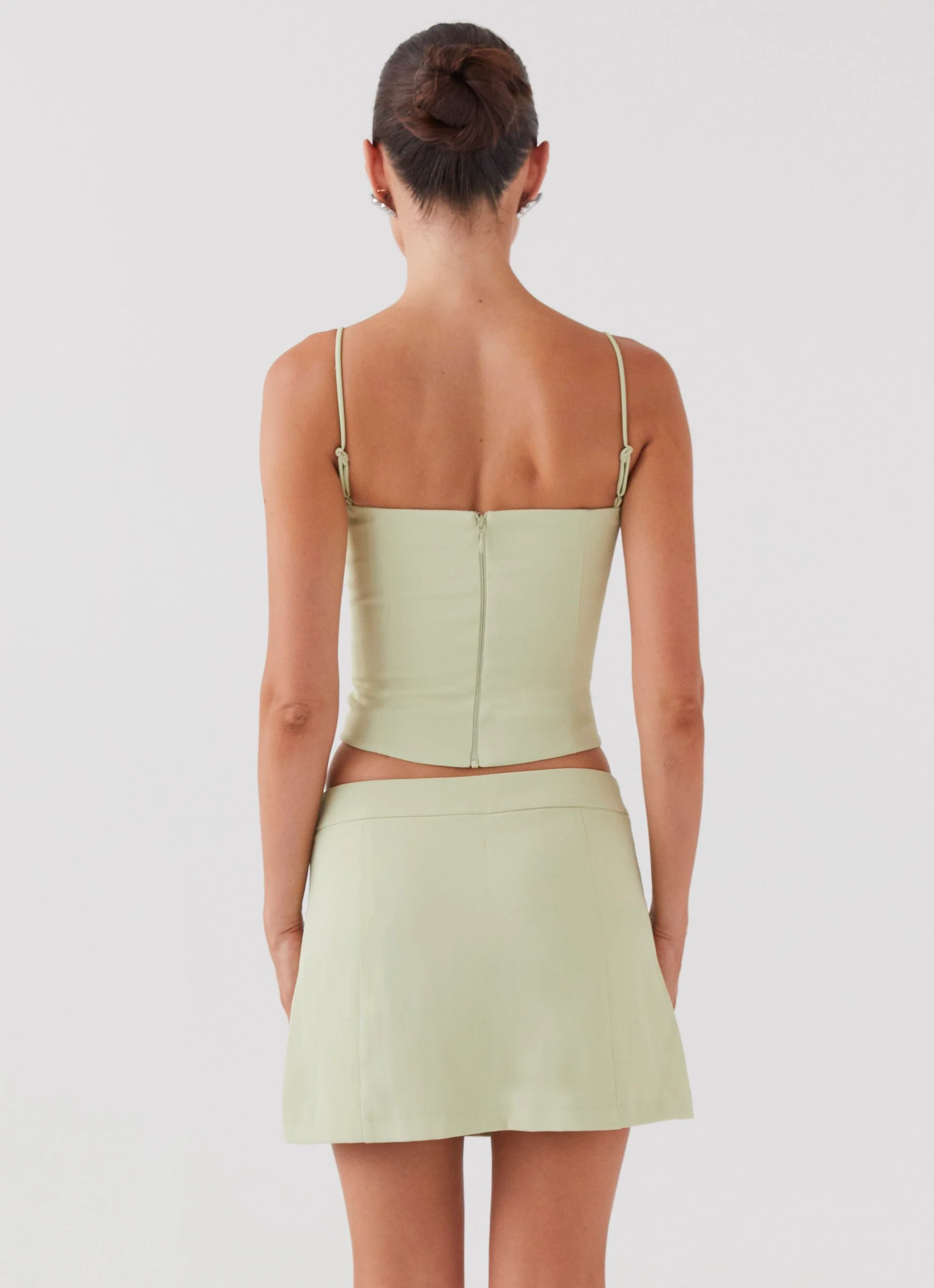 Eliana Suit Mini Skirt - Green Zest - Image 4