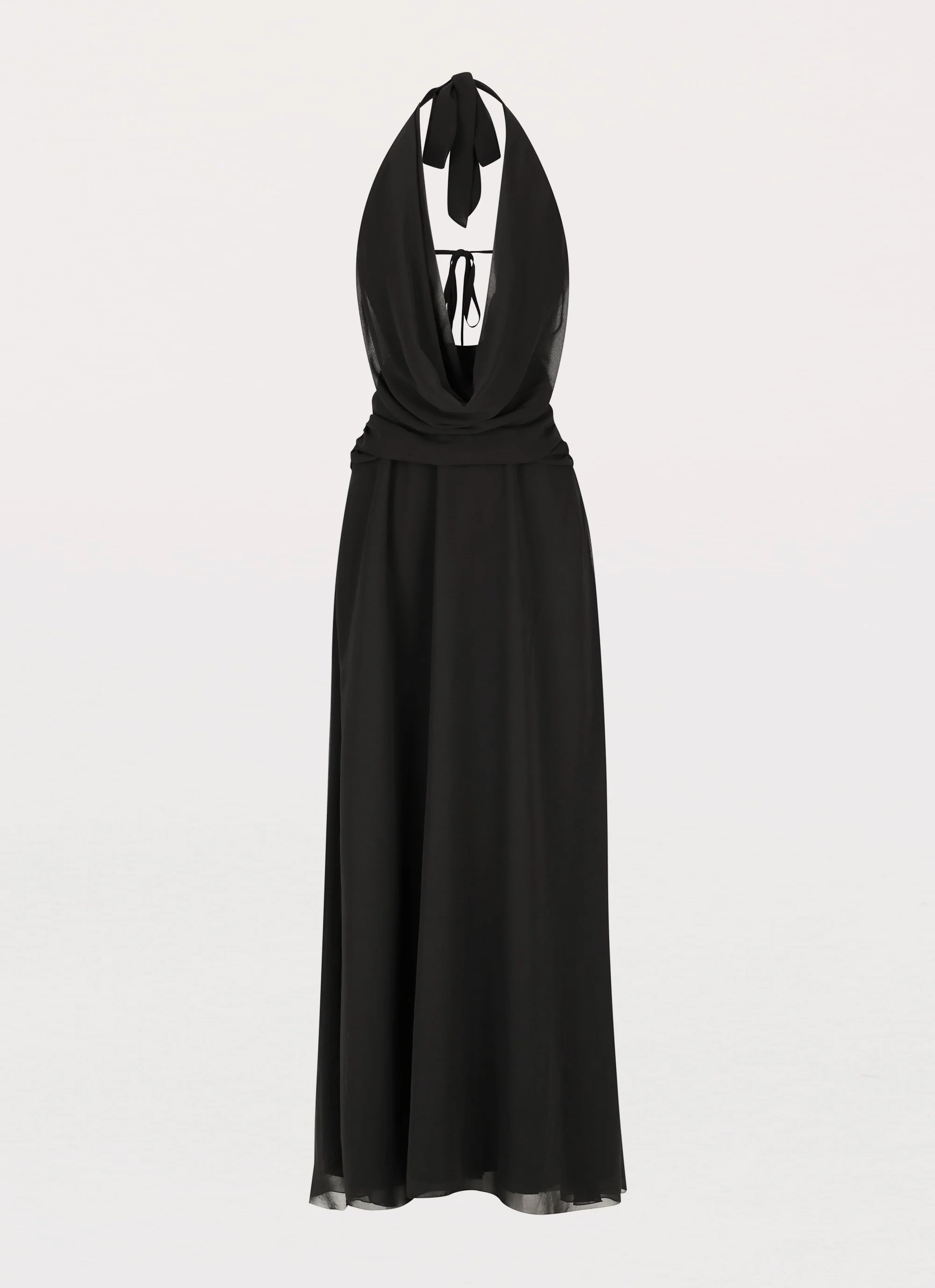Elysia Chiffon Maxi Dress - Black - Image 3