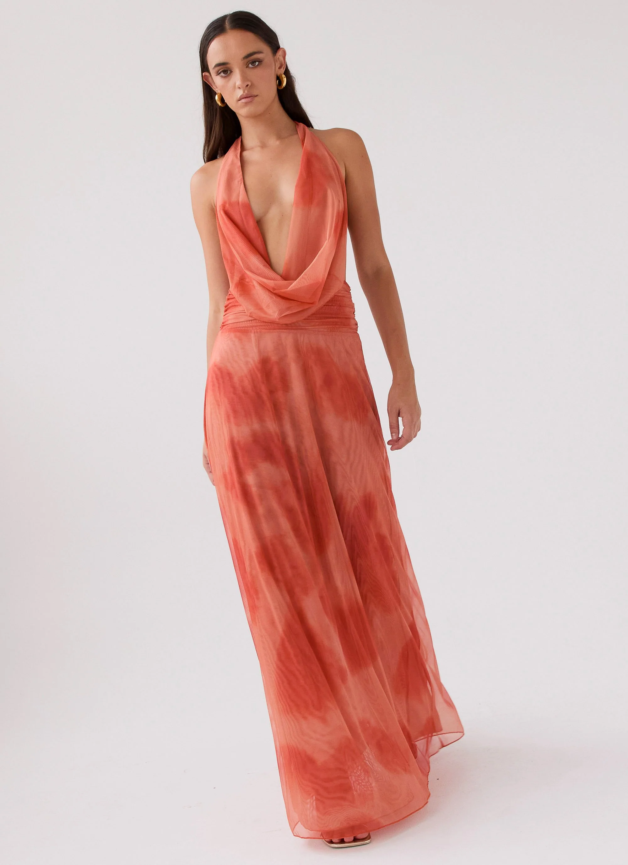 Elysia Chiffon Maxi Dress - Fiery Fusion - Image 6