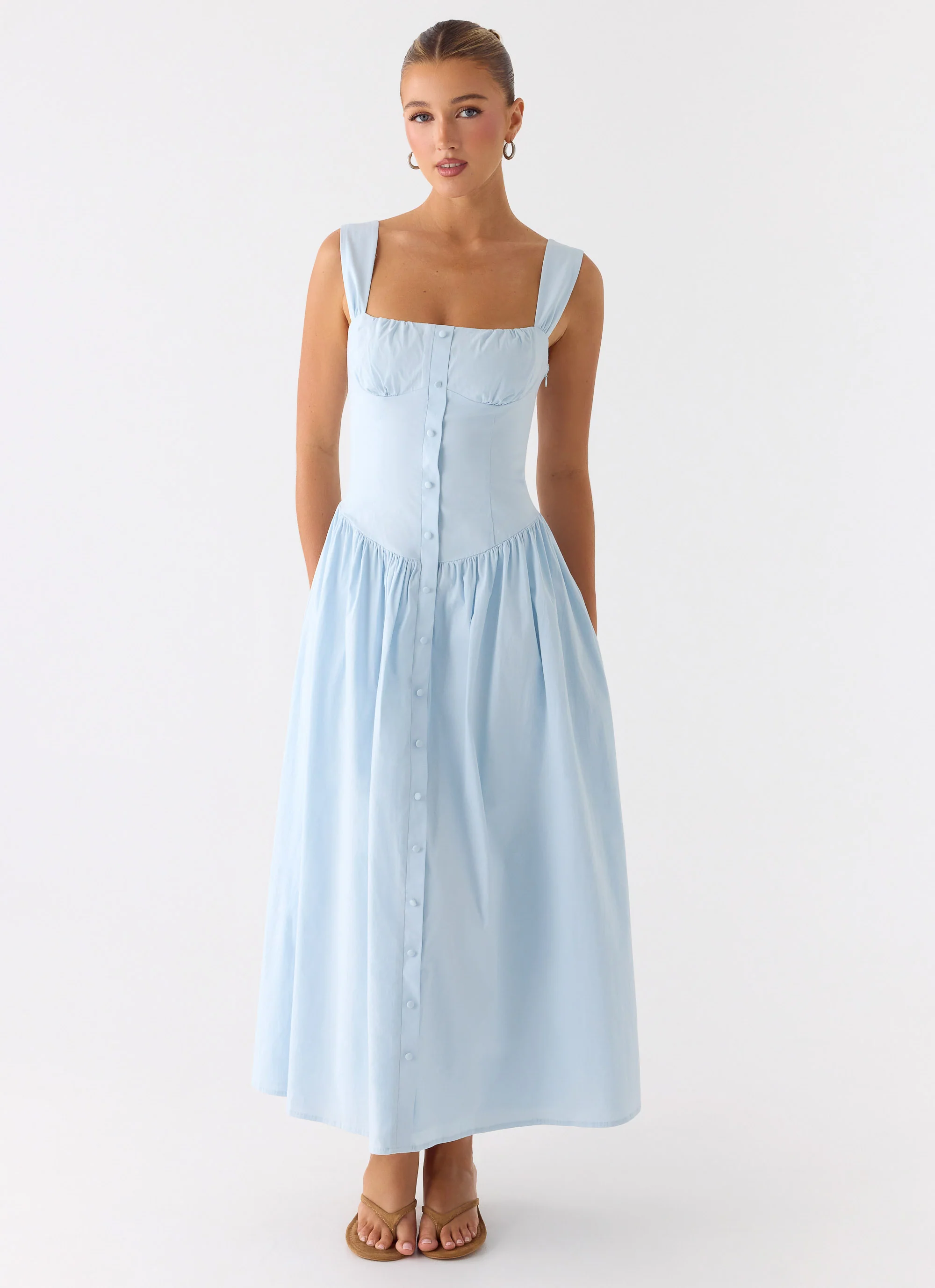Emmalina Midi Dress - Blue - Image 6