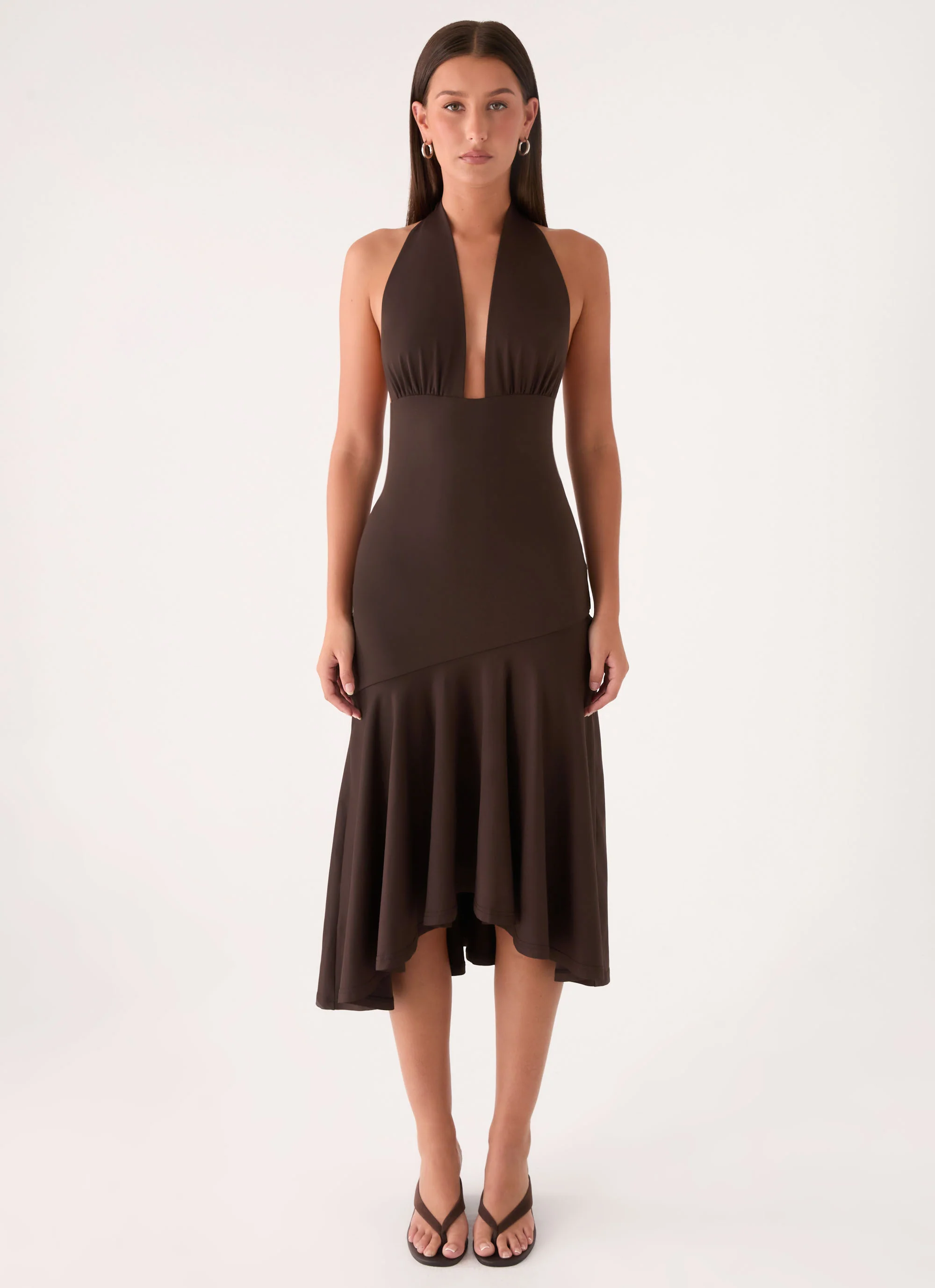Enyah Midi Dress - Chocolate - Image 6