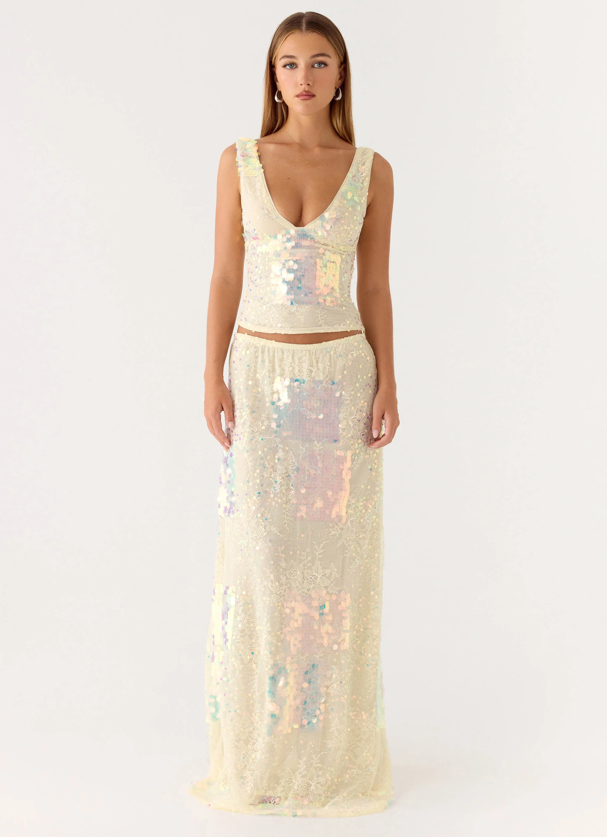 Erinah Sequin Top - Yellow - Image 6