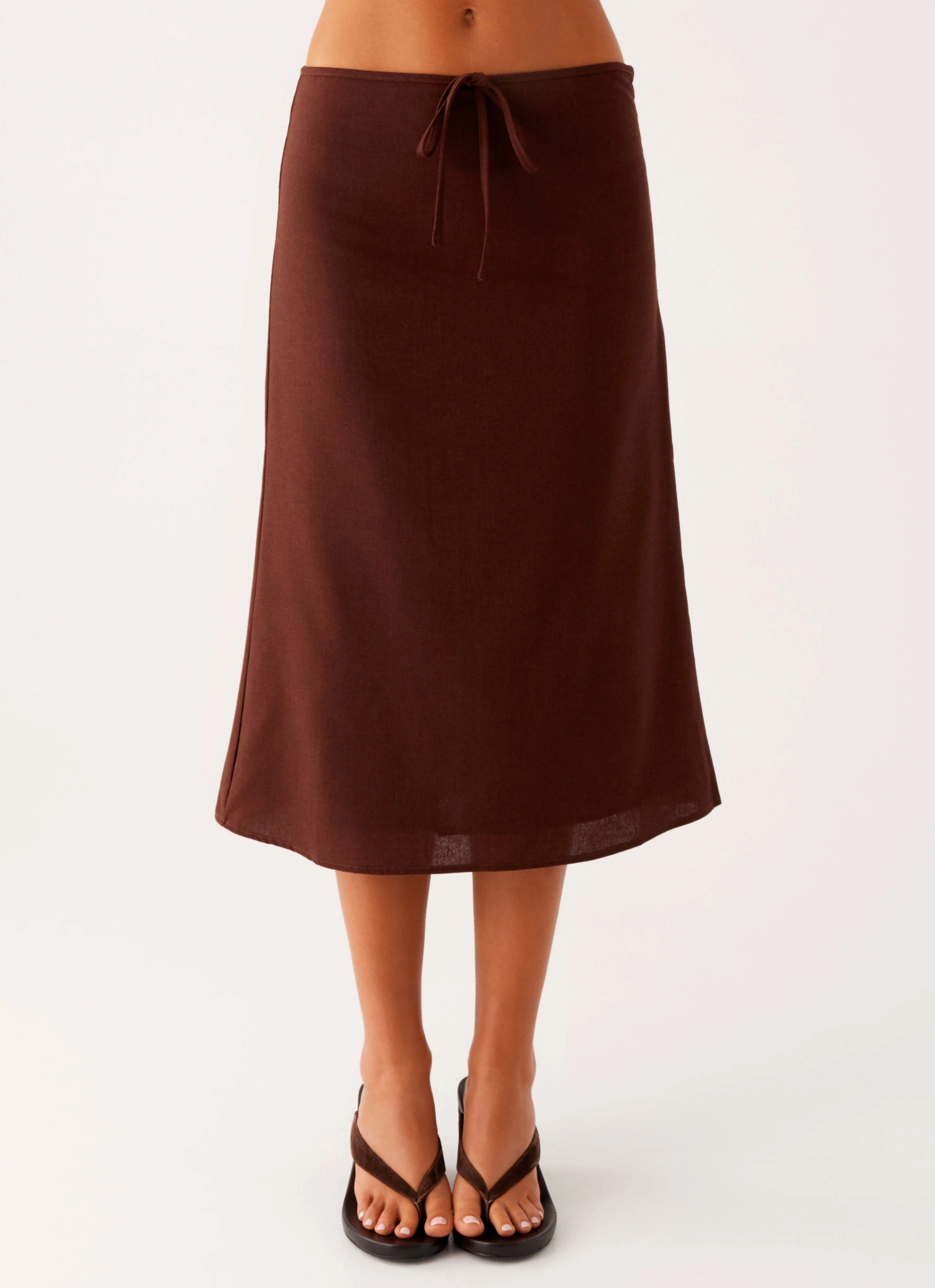 Esther Midi Skirt - Chocolate - Image 5