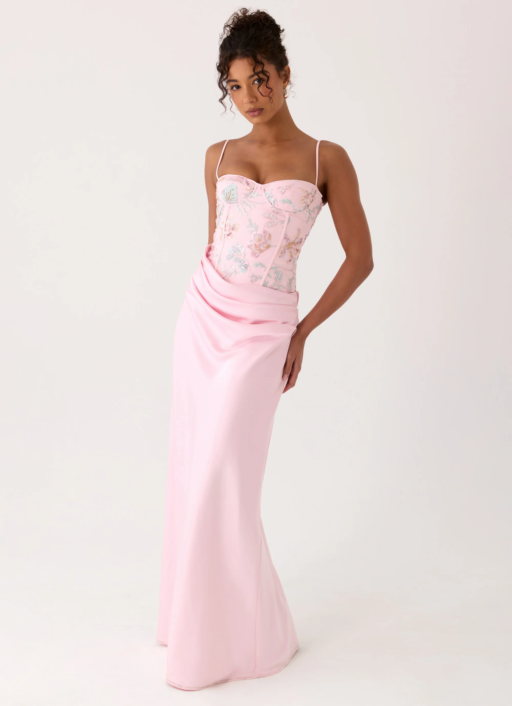 Euphoric Beaded Maxi Dress - Pink Everbloom - Image 5