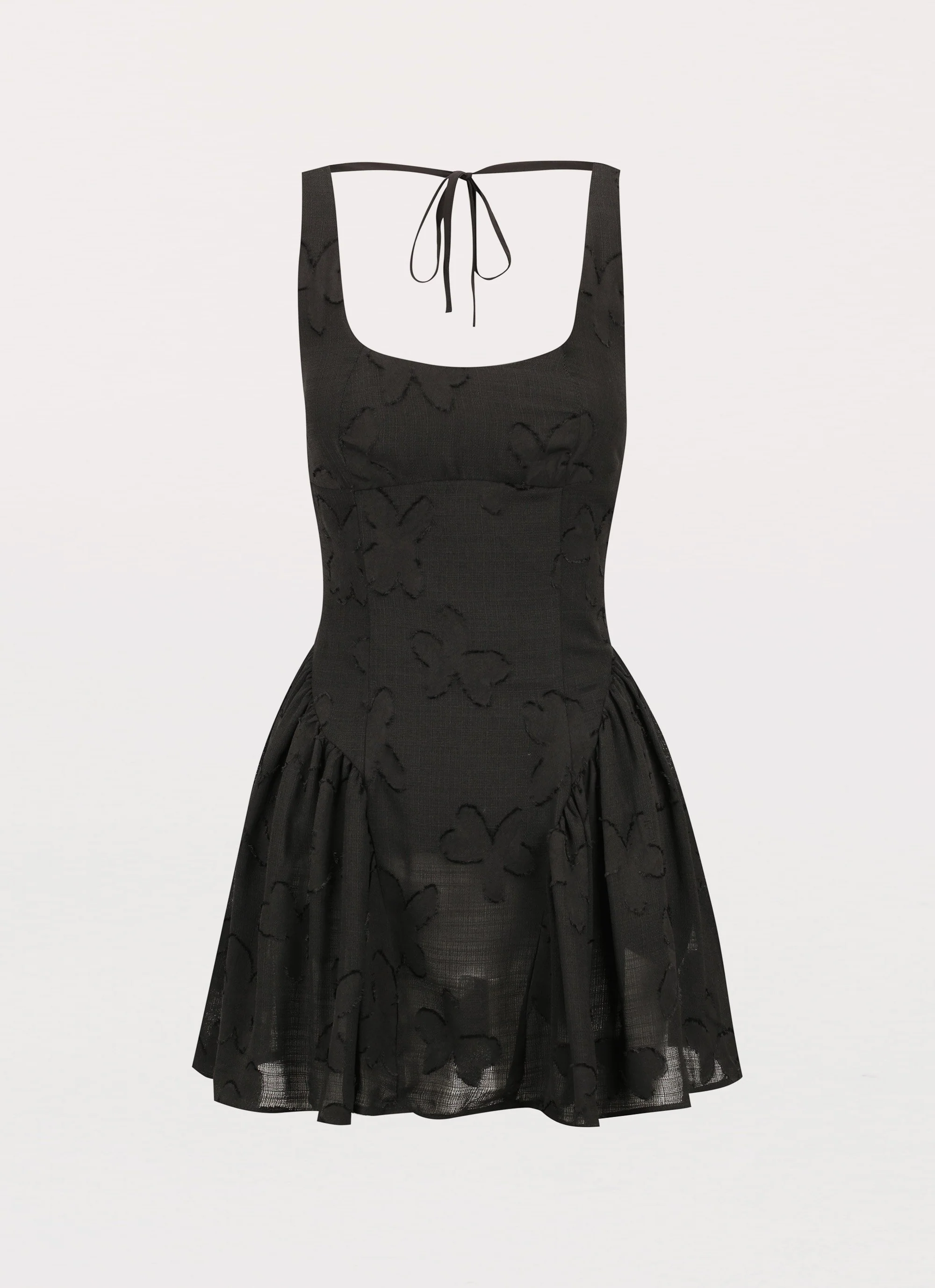 Evelyn Mini Dress - Black - Image 3