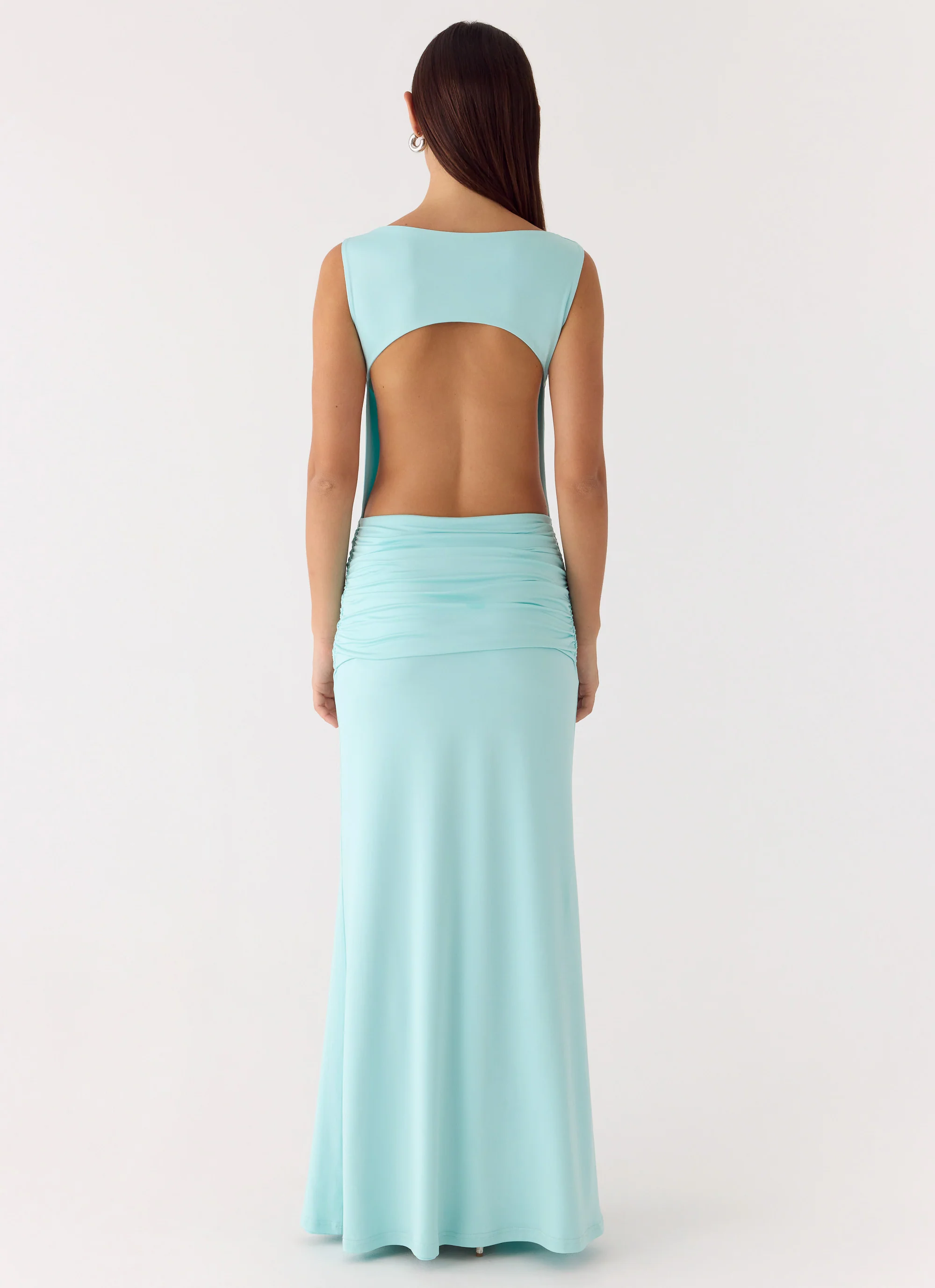 Fault Line Maxi Dress - Aqua - Image 3