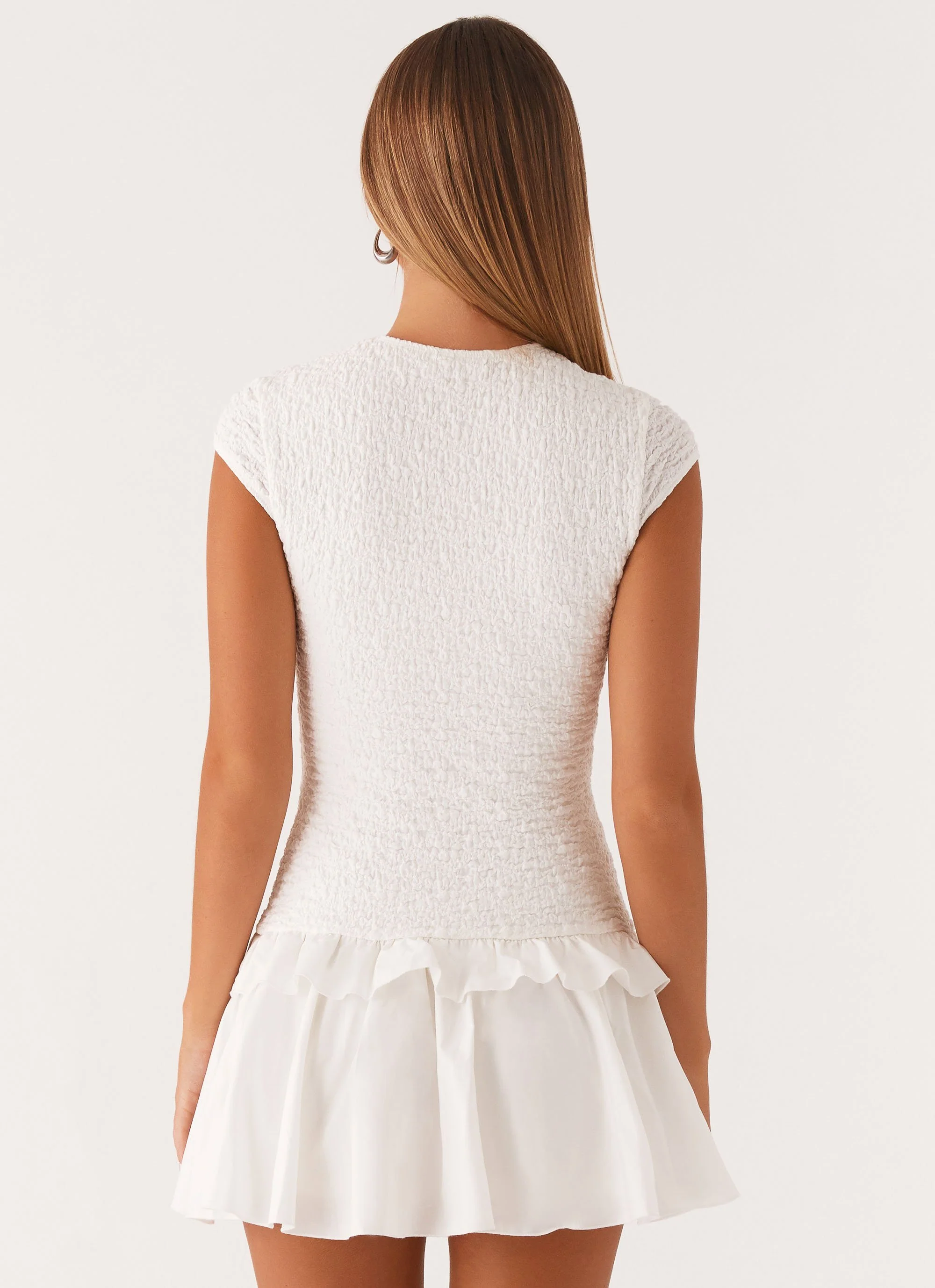 Hopeless Romantic Mini Dress - White - Image 4