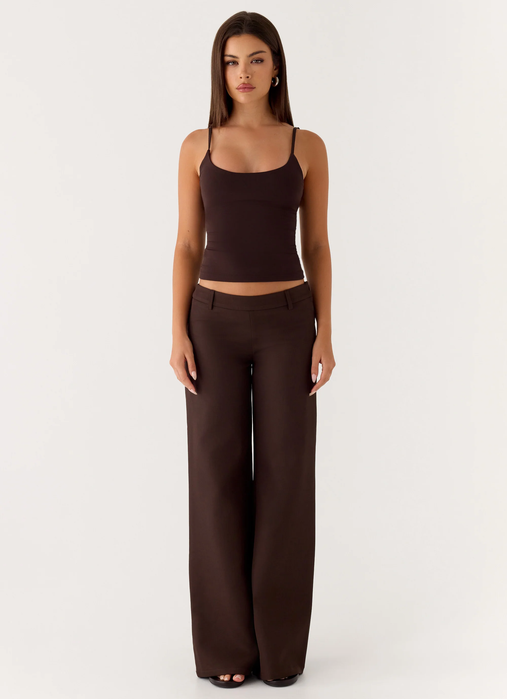 Hot as Ice Low Rise Pants - Chocolate - Image 2