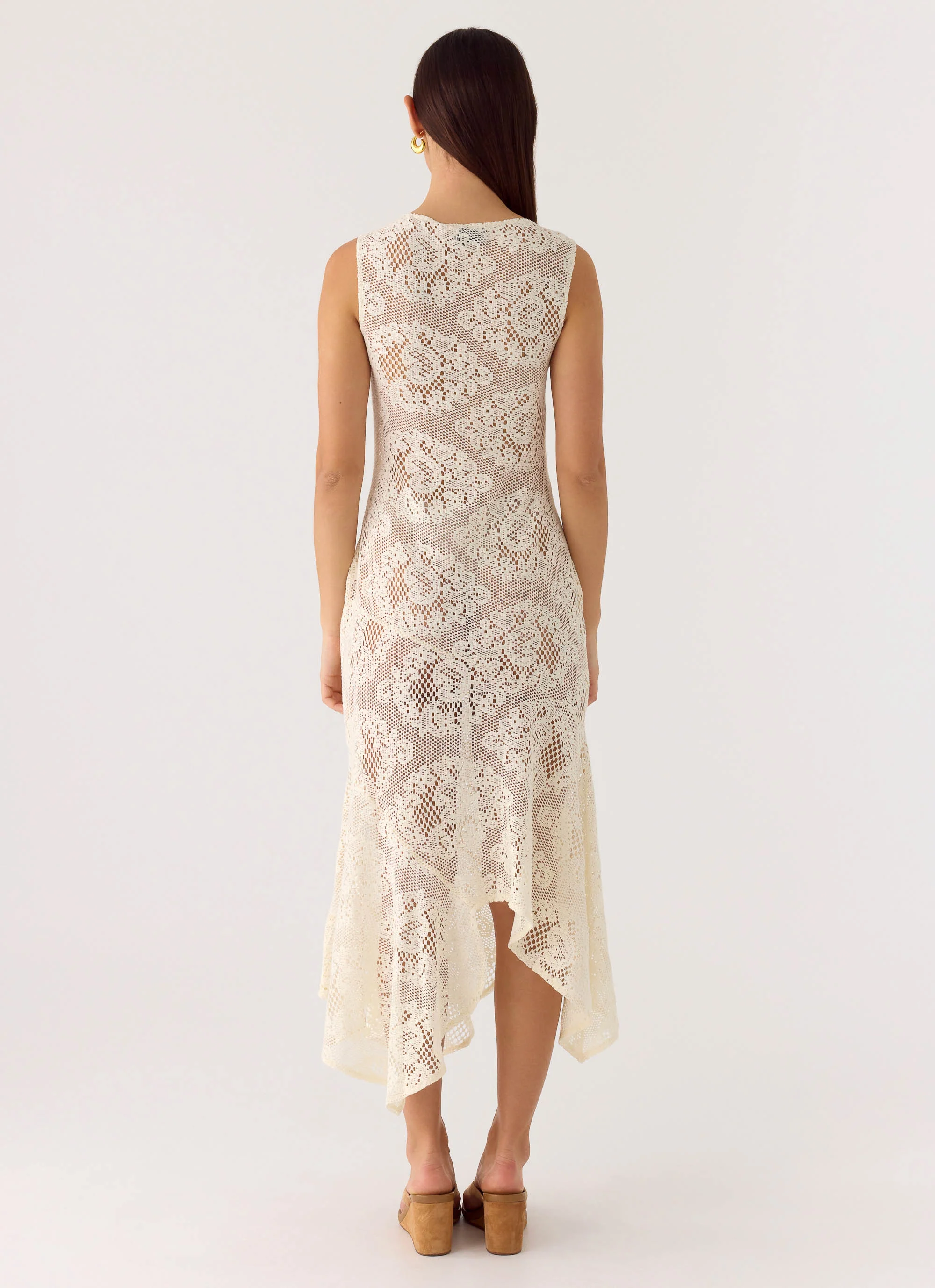 Janayia Midi Dress - Ivory - Image 3