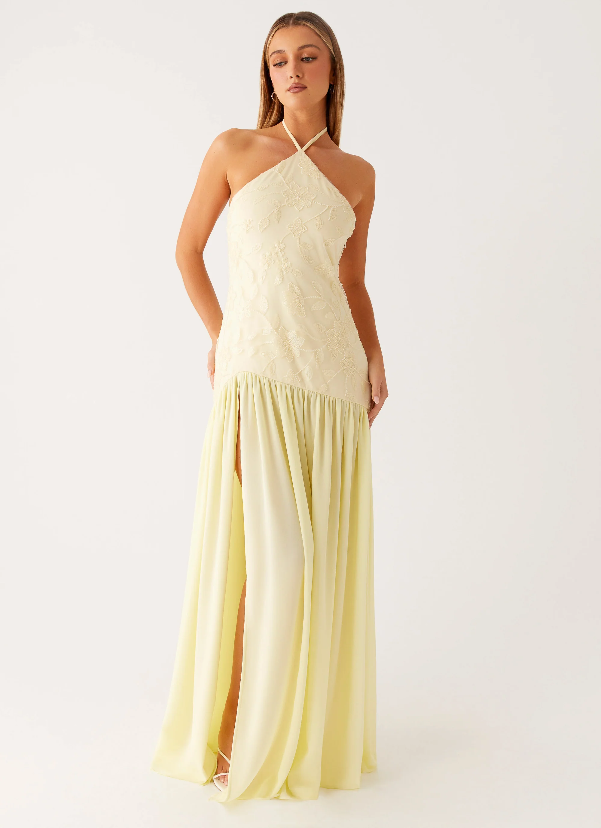 Janelle Beaded Maxi Dress - Yellow - Image 5