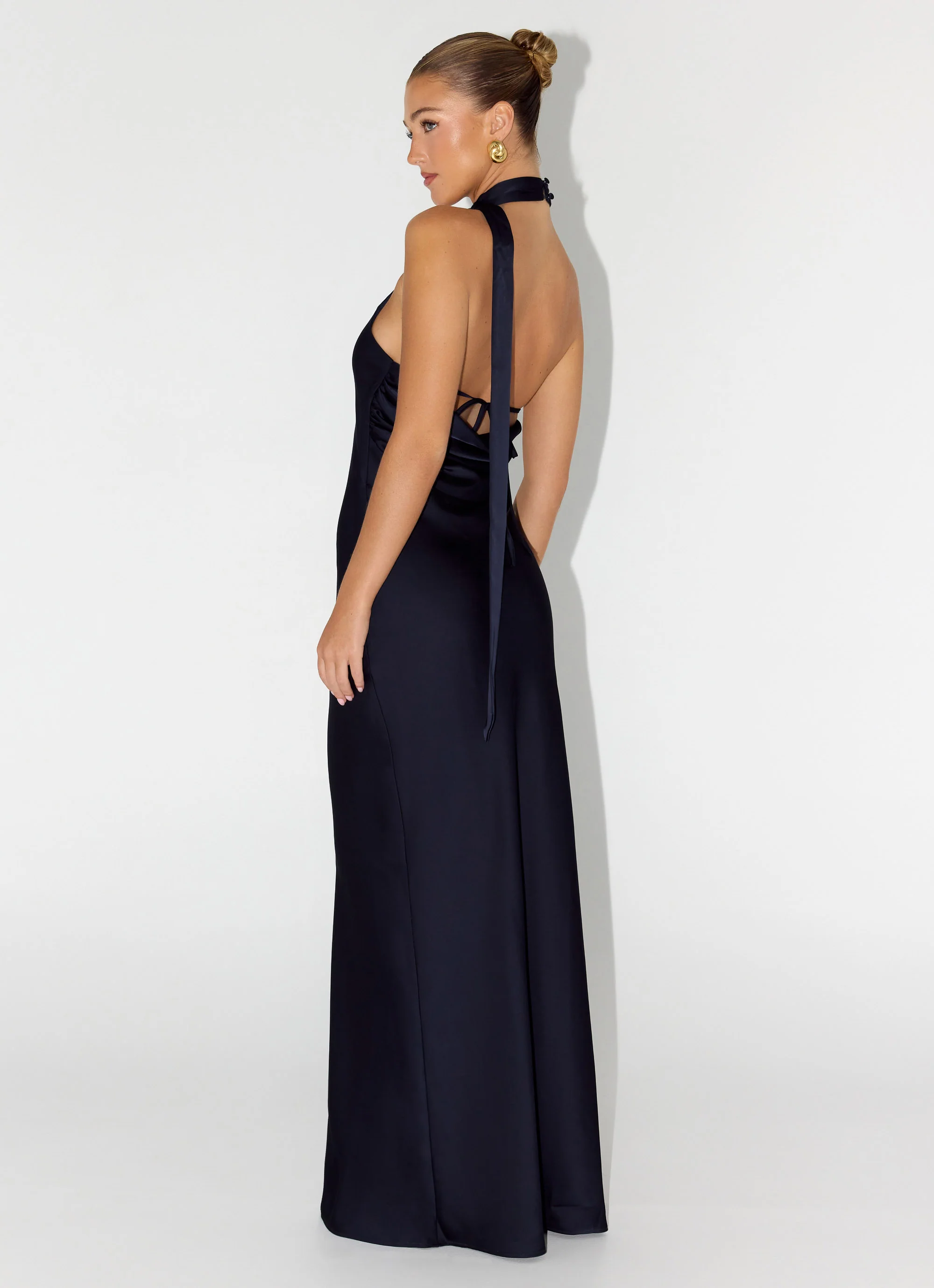 Keena Scarf Maxi Dress - Navy - Image 5
