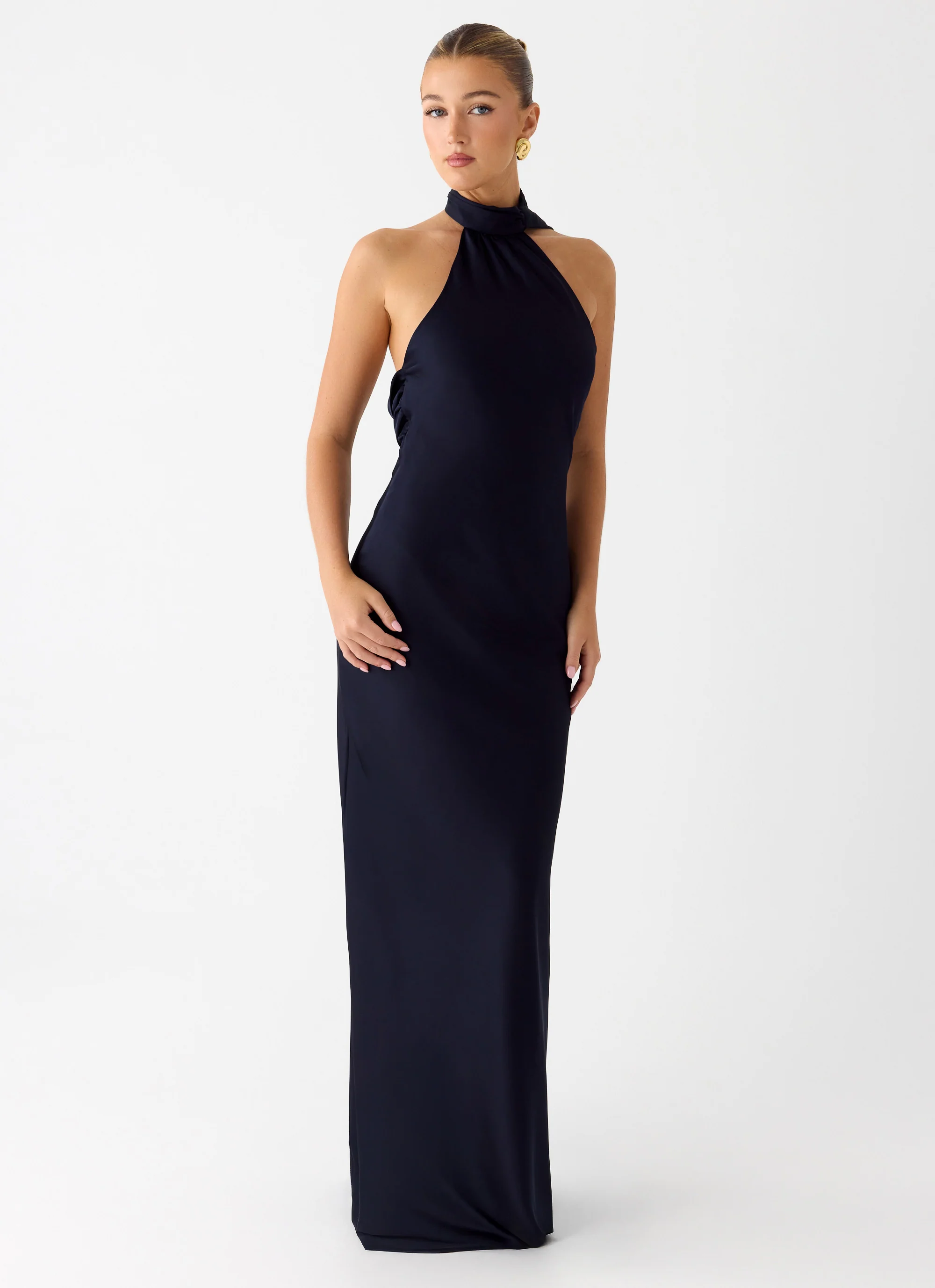 Keena Scarf Maxi Dress - Navy - Image 6