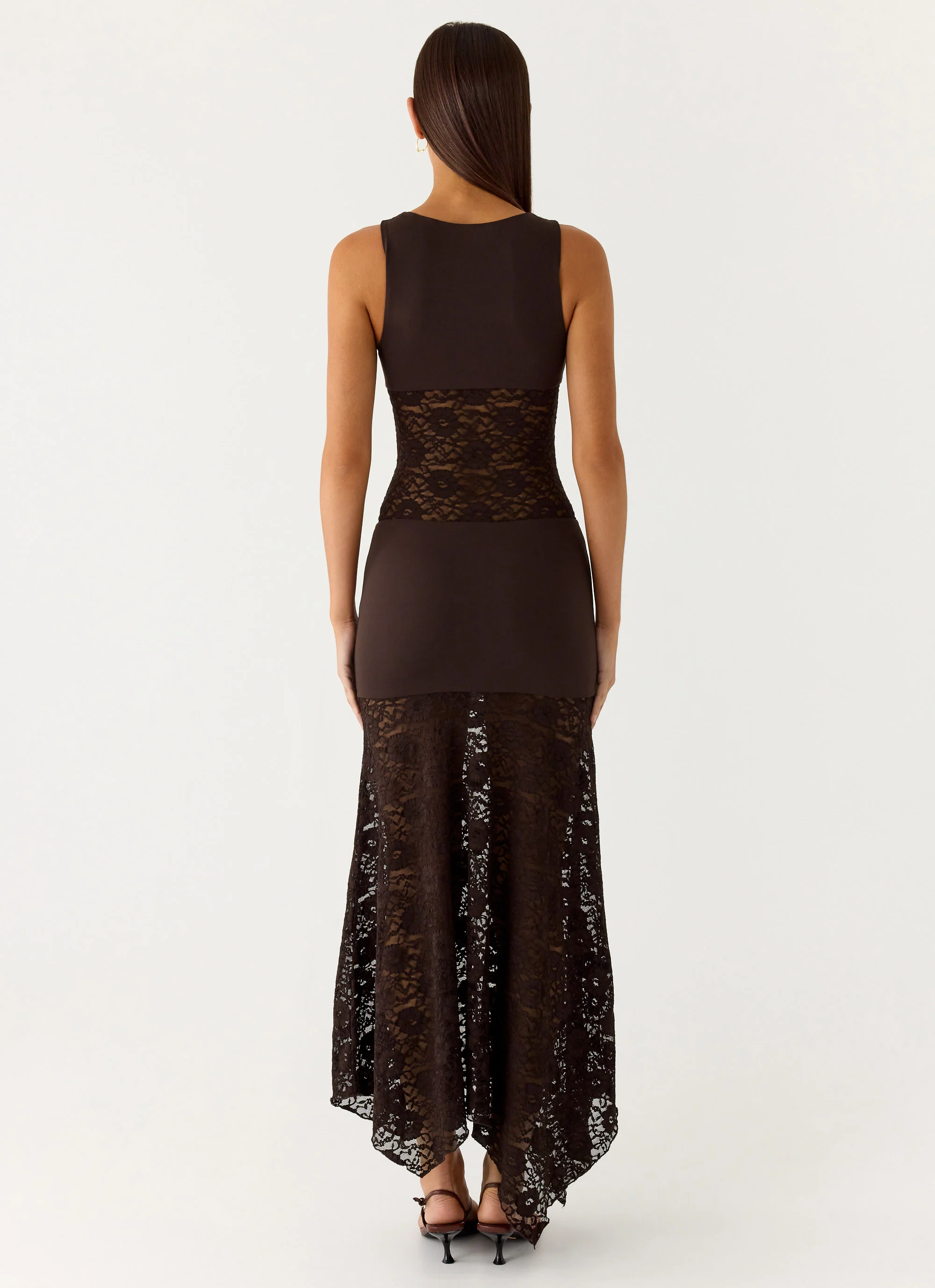 Koka Lace Maxi Dress - Cool Chocolate - Image 3