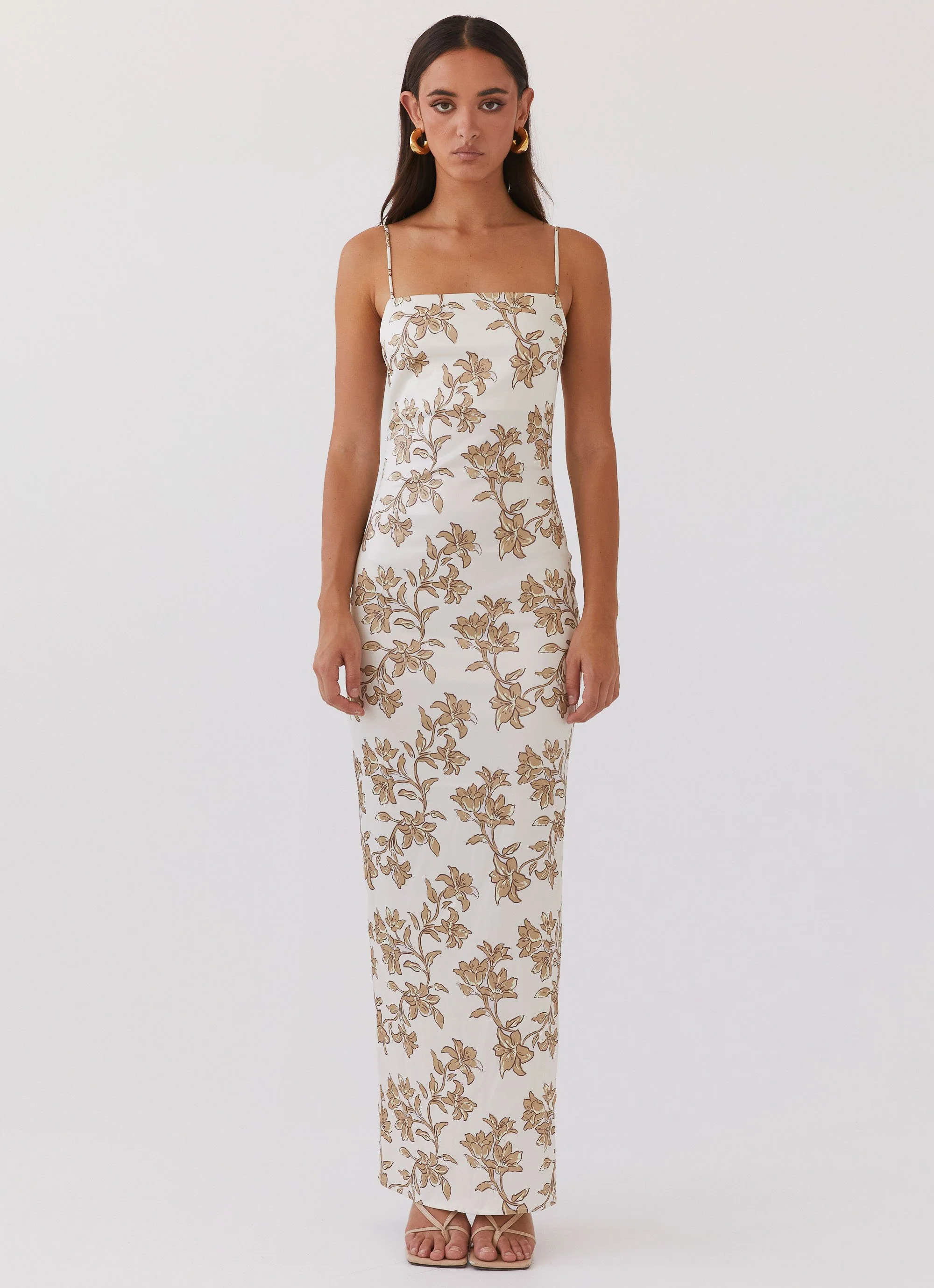 Lara Satin Maxi Dress - Hazel Bloom - Image 2