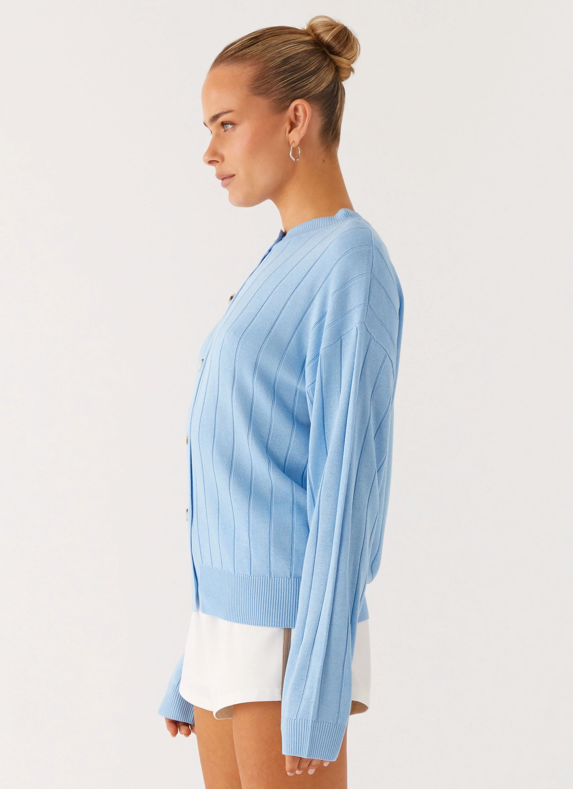 Leo Oversized Cardigan - Sky Blue - Image 2