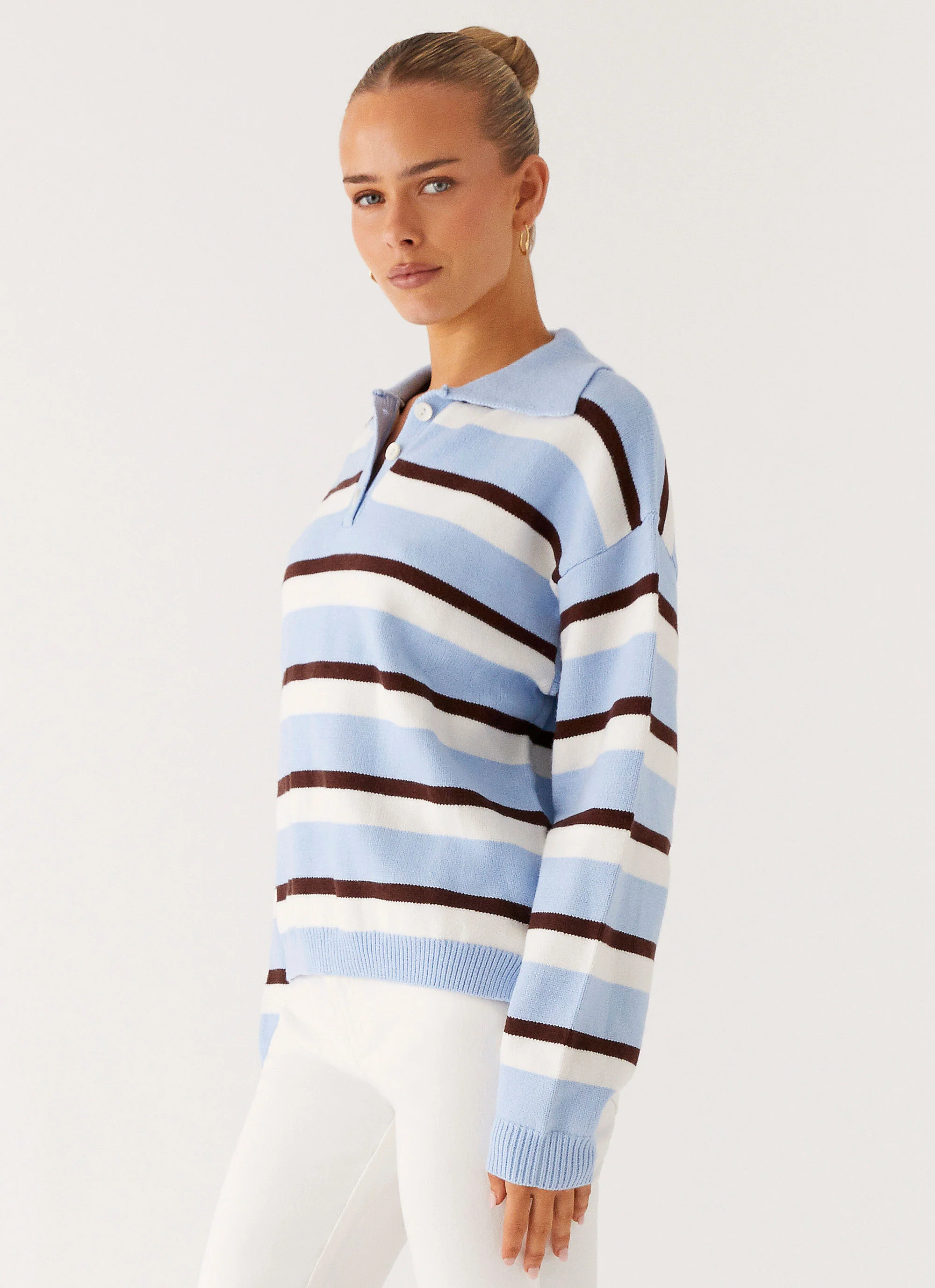 Liana Striped Polo - Blue Stripe - Image 2