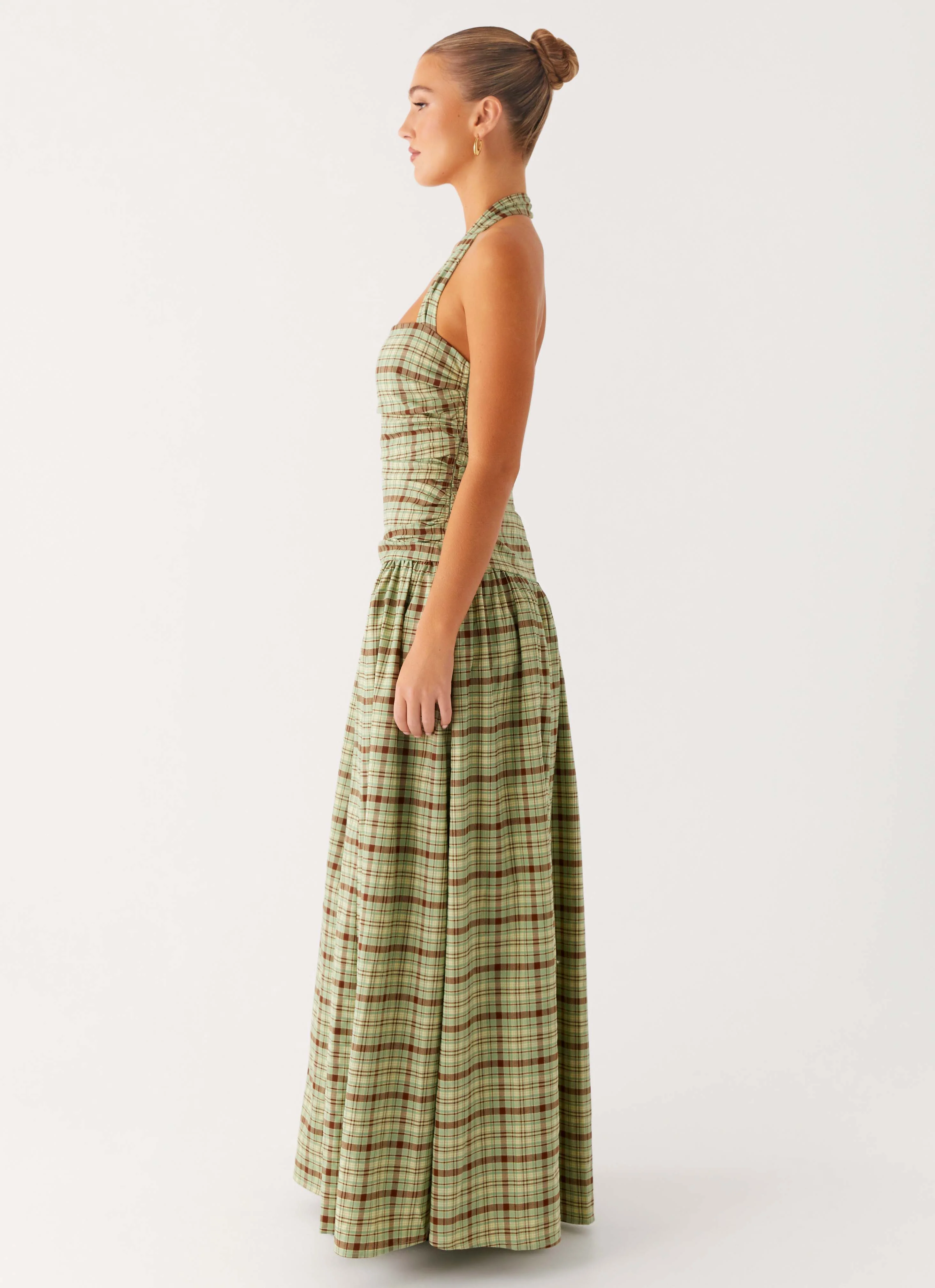 Lilith Maxi Dress - Forest Plaid - Image 2