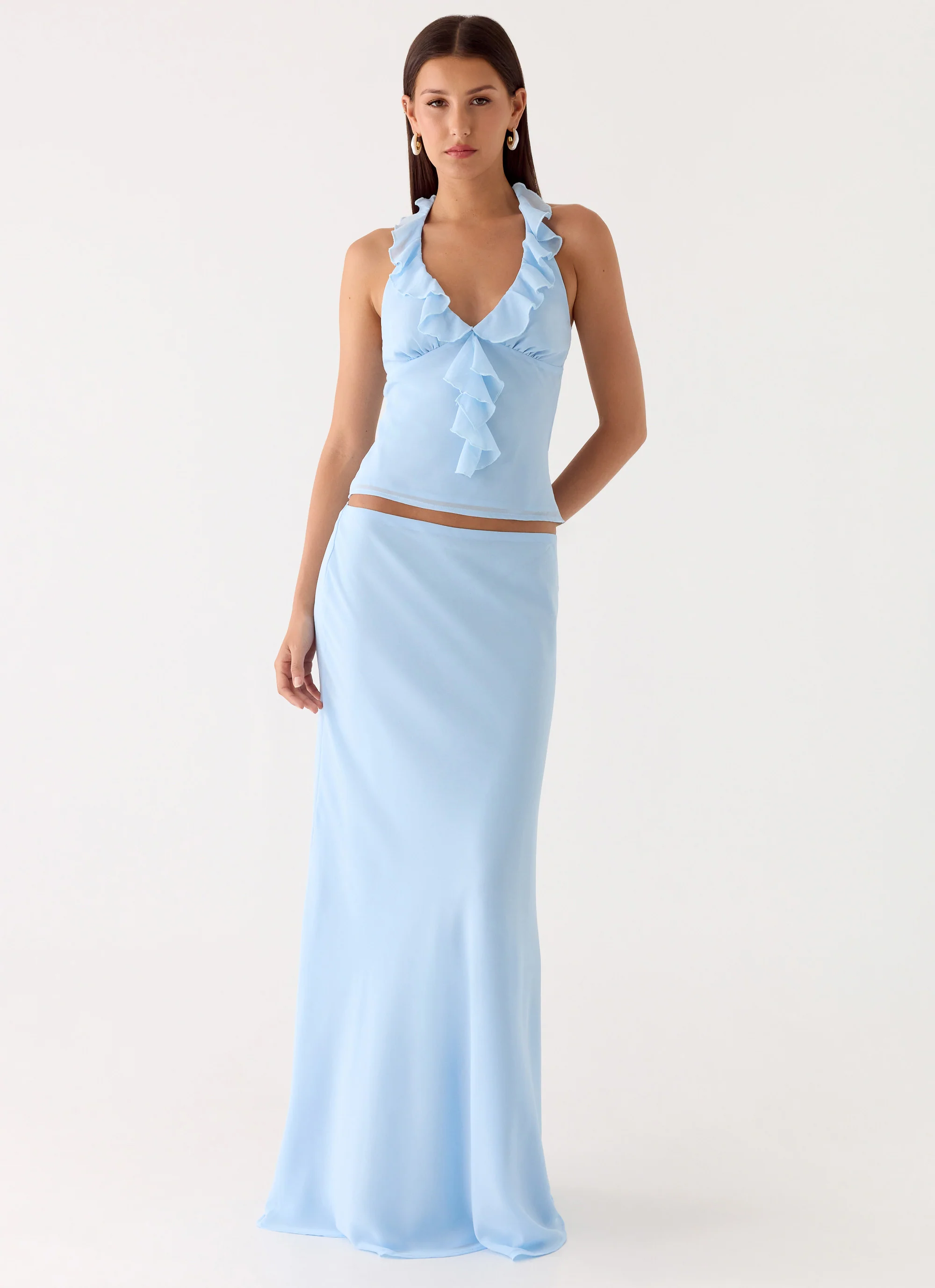 Log In Halter Top - Blue - Image 6