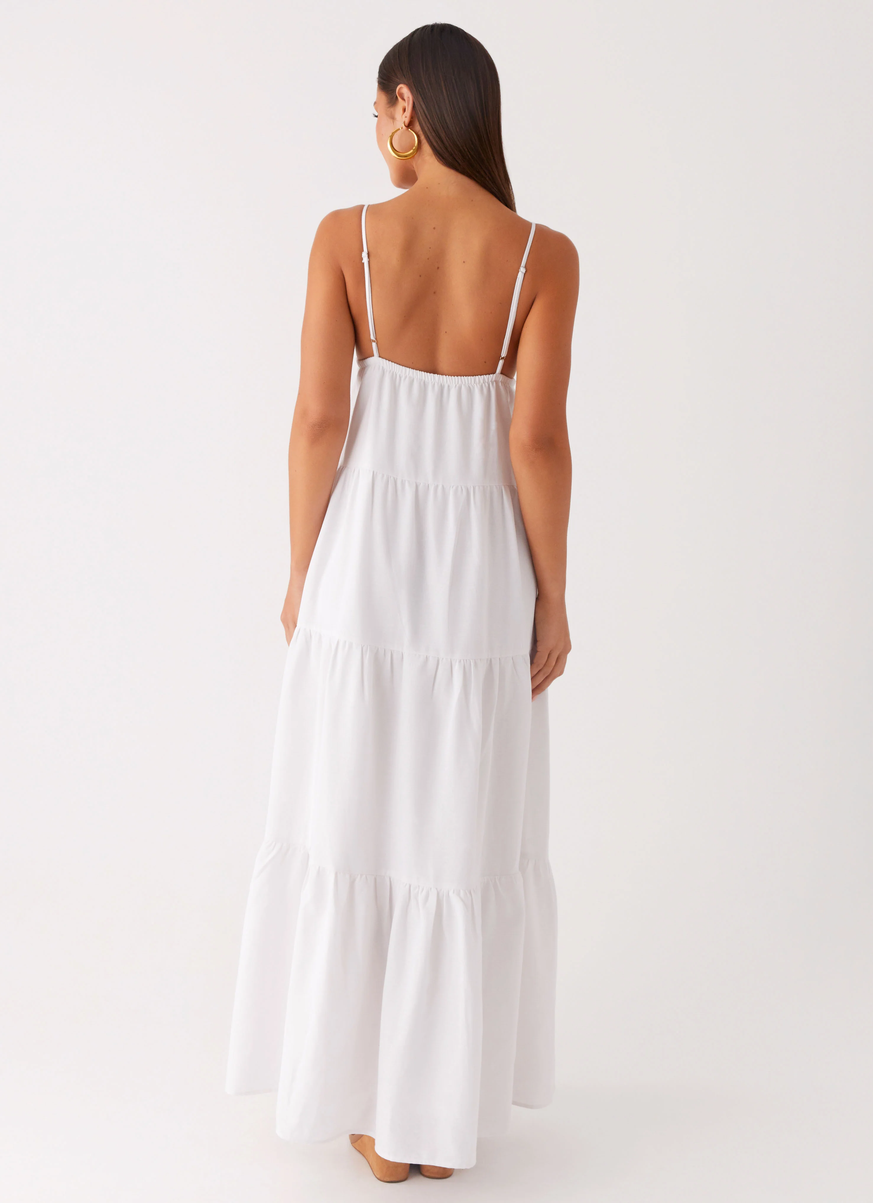 Lotty Linen Maxi Dress - White - Image 4