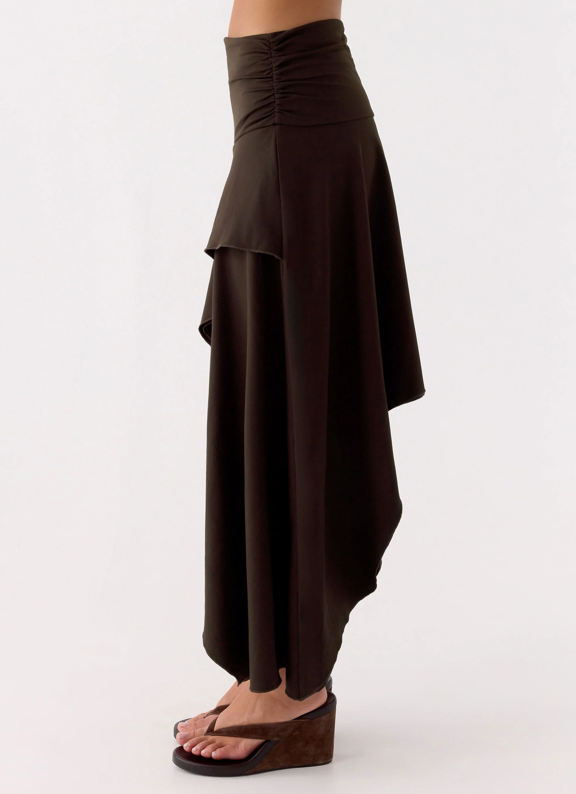 Lycia Midi Skirt - Chocolate - Image 4