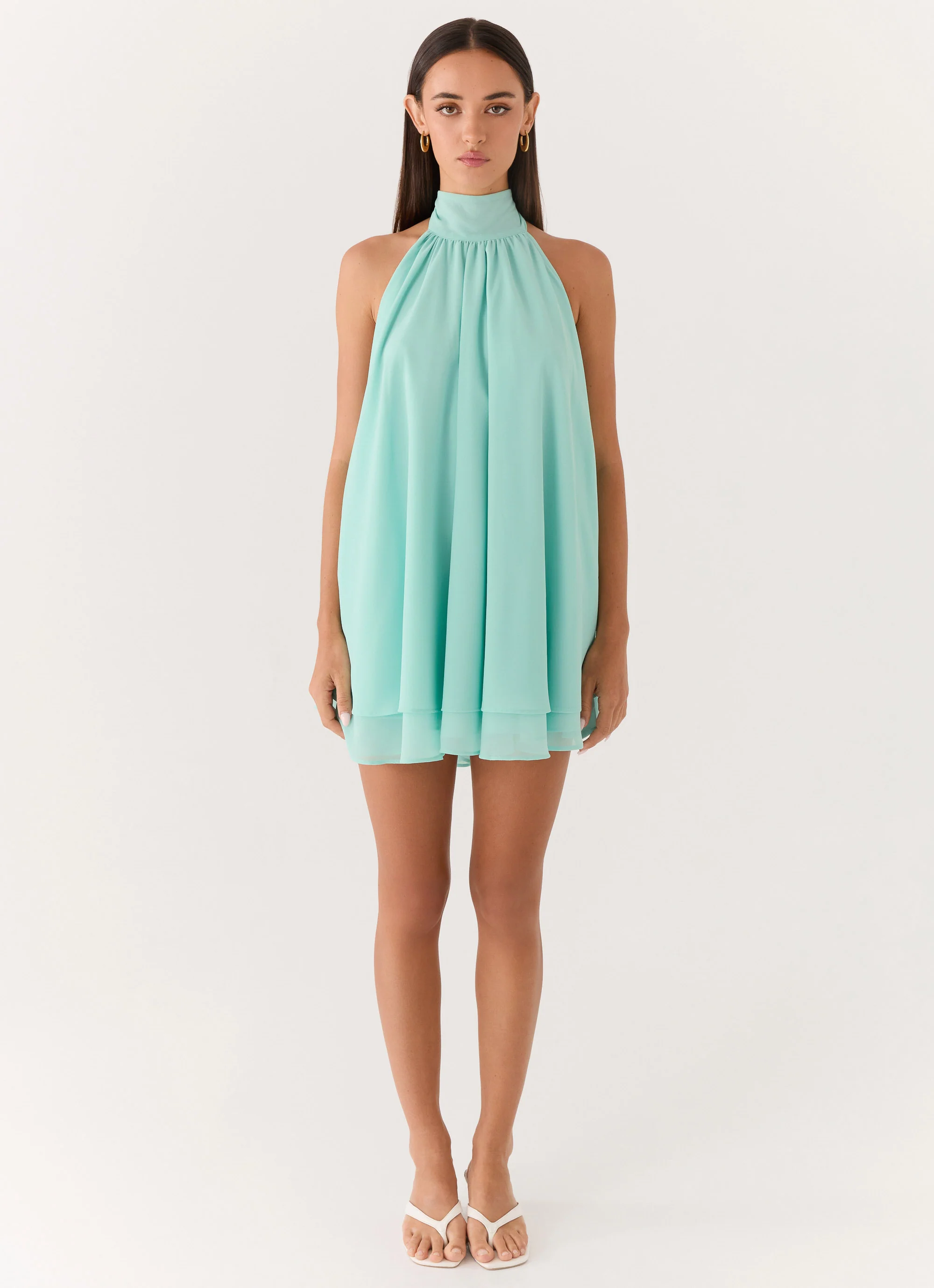 Lyrah Halter Mini Dress - Mint - Image 4