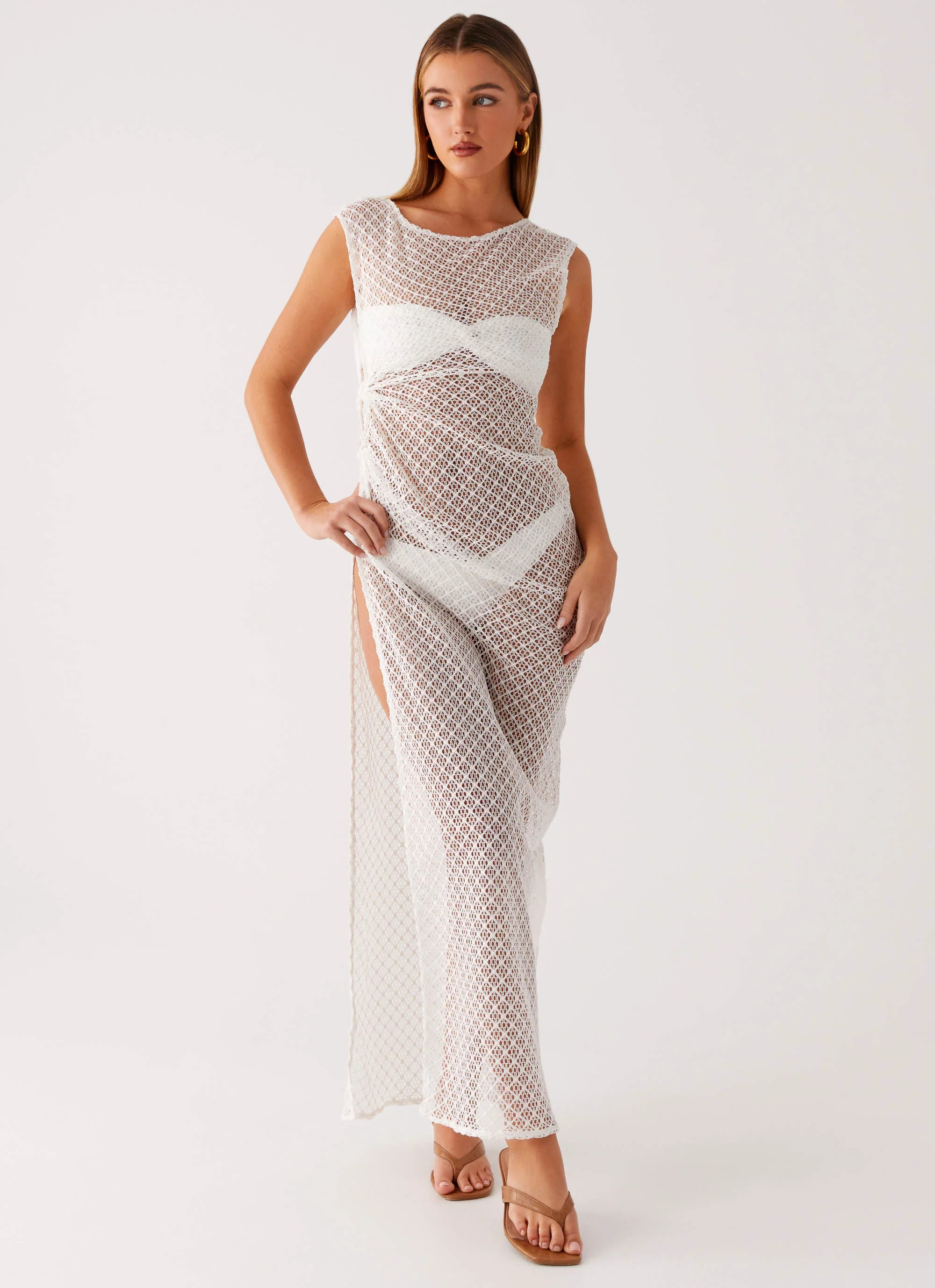 Maeva Maxi Dress - White - Image 5