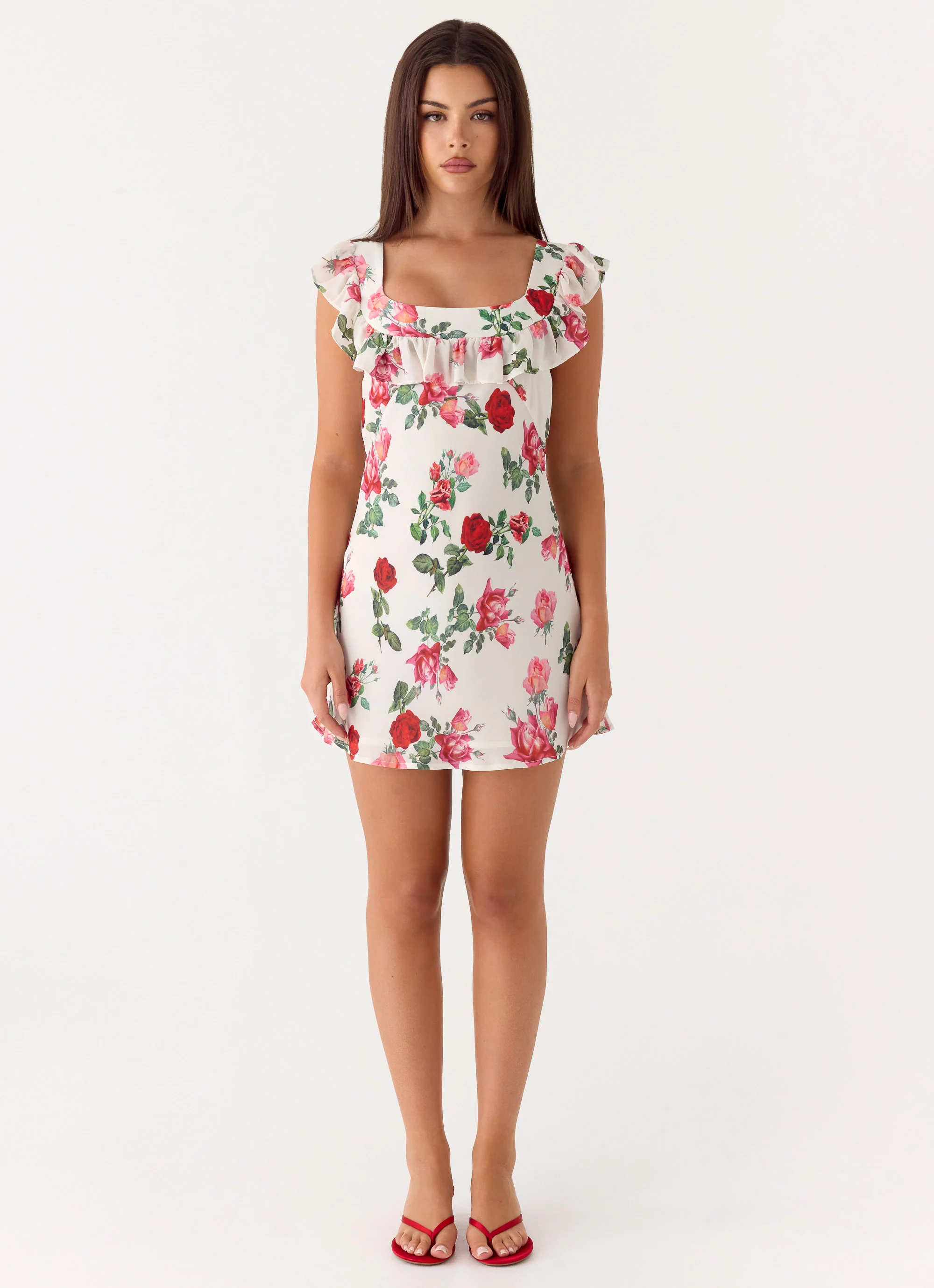 Malina Mini Dress - Ivory Bloom - Image 3