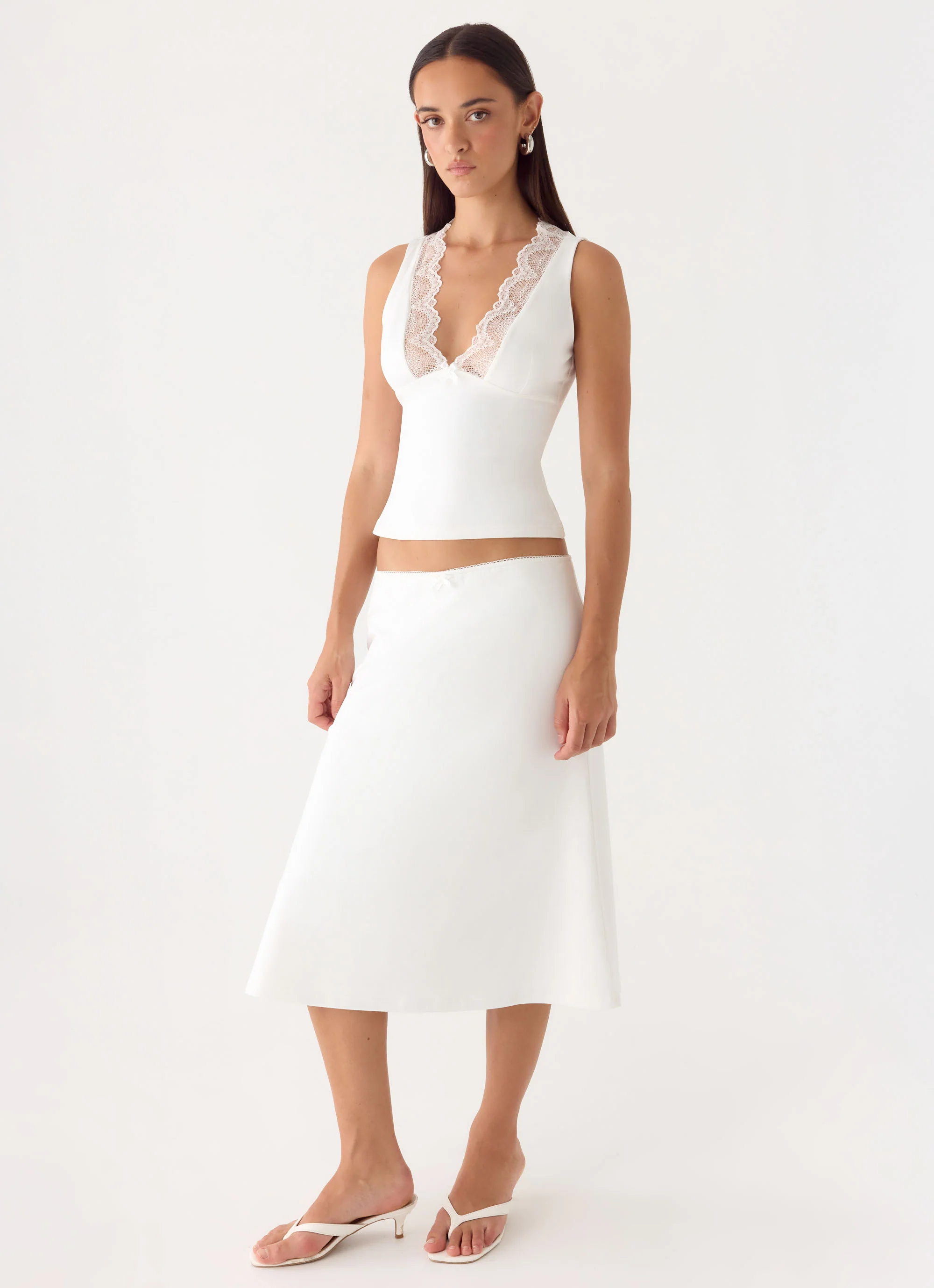 Marquas Midi Skirt - White - Image 4