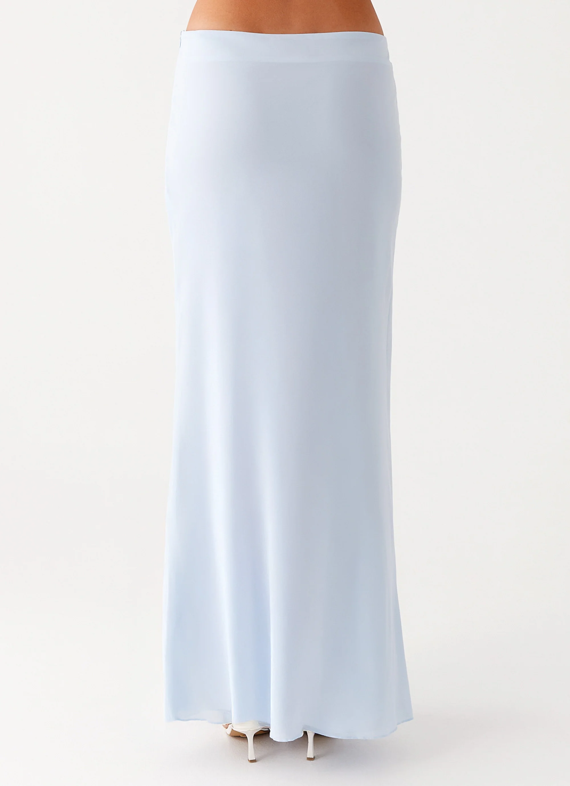 Michaella Chiffon Maxi Skirt - Blue - Image 3