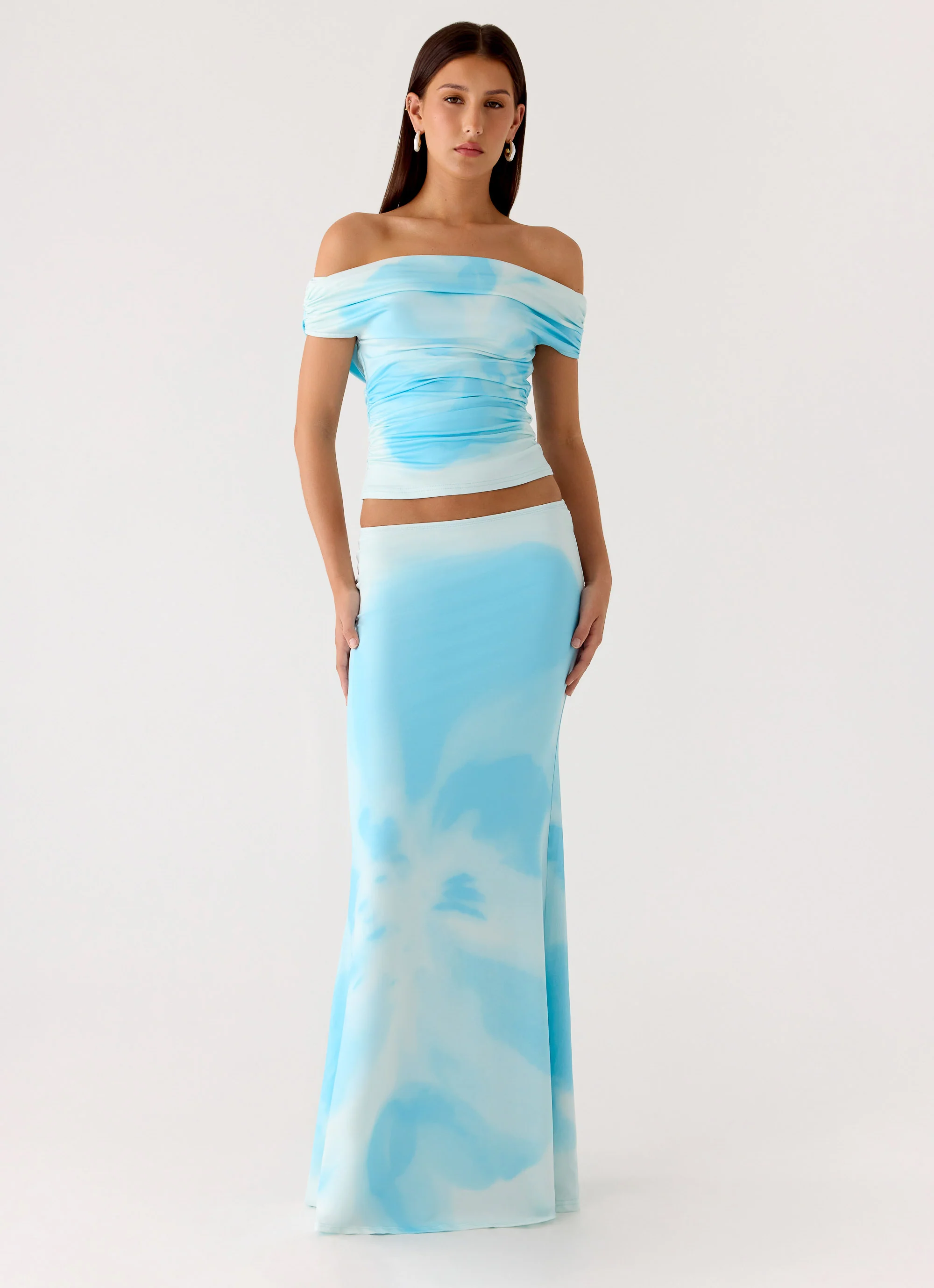 Moka Maxi Skirt - Blooming Blue - Image 5