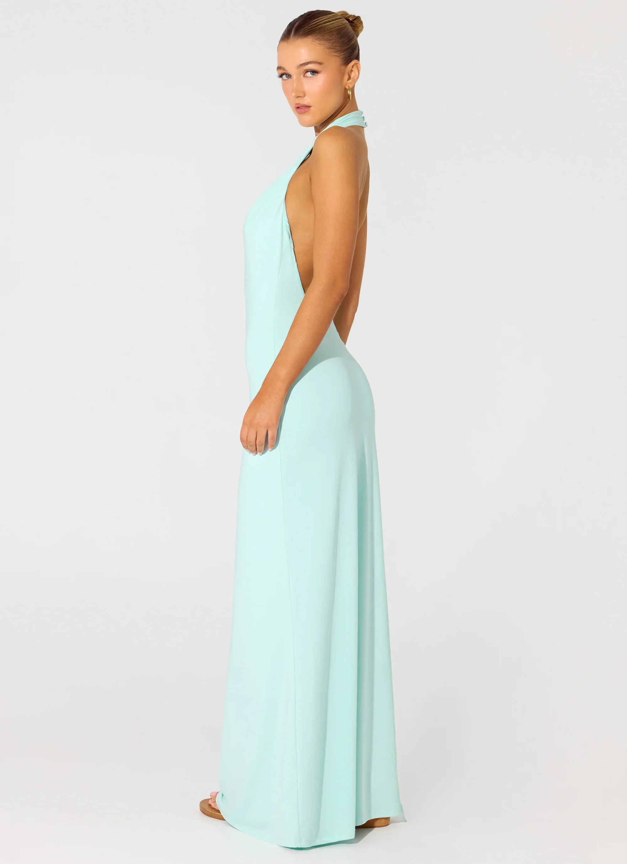 Mougleta Backless Maxi Dress - Aqua - Image 6