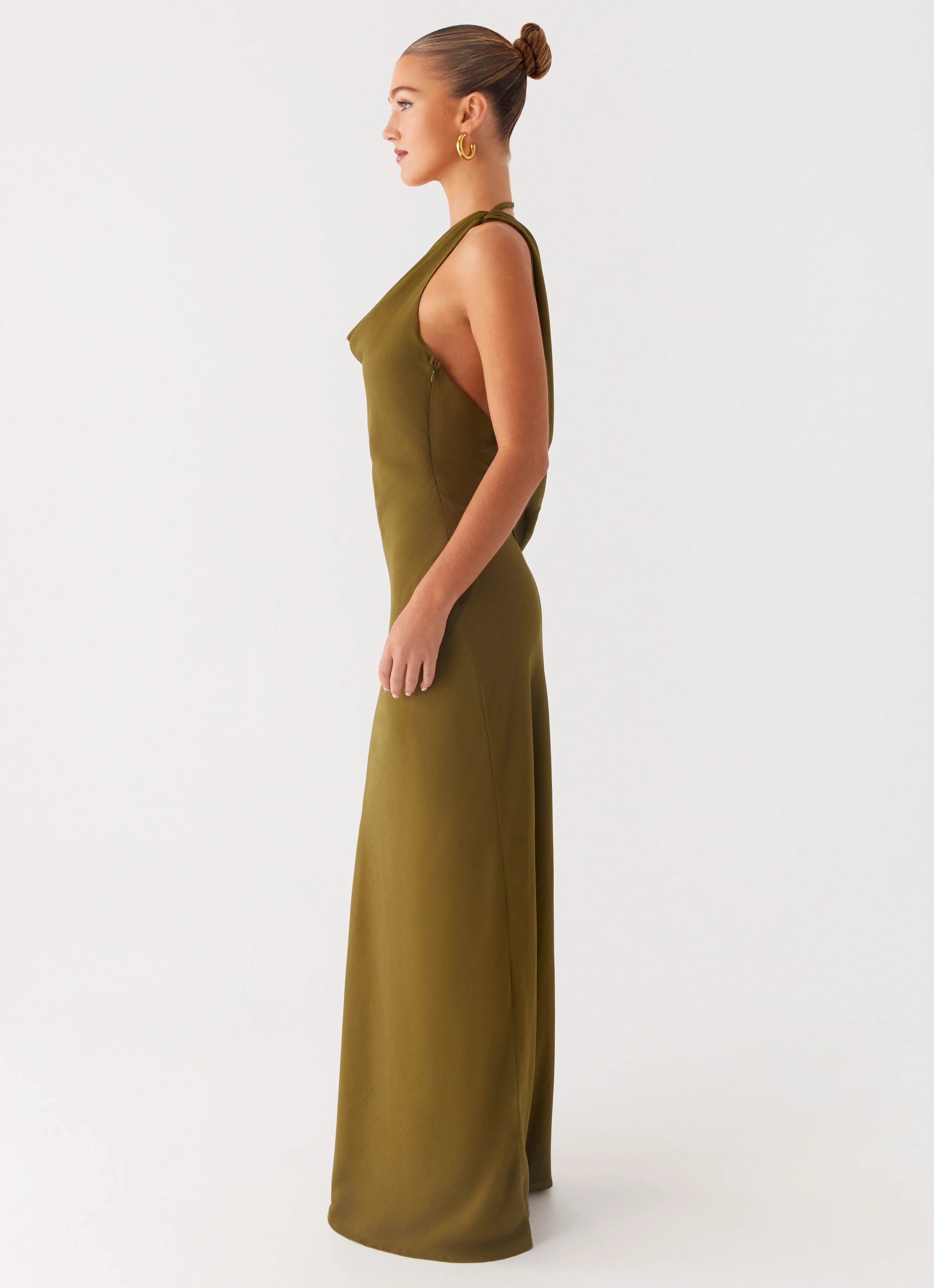Opal Glow Maxi Dress - Khaki - Image 2