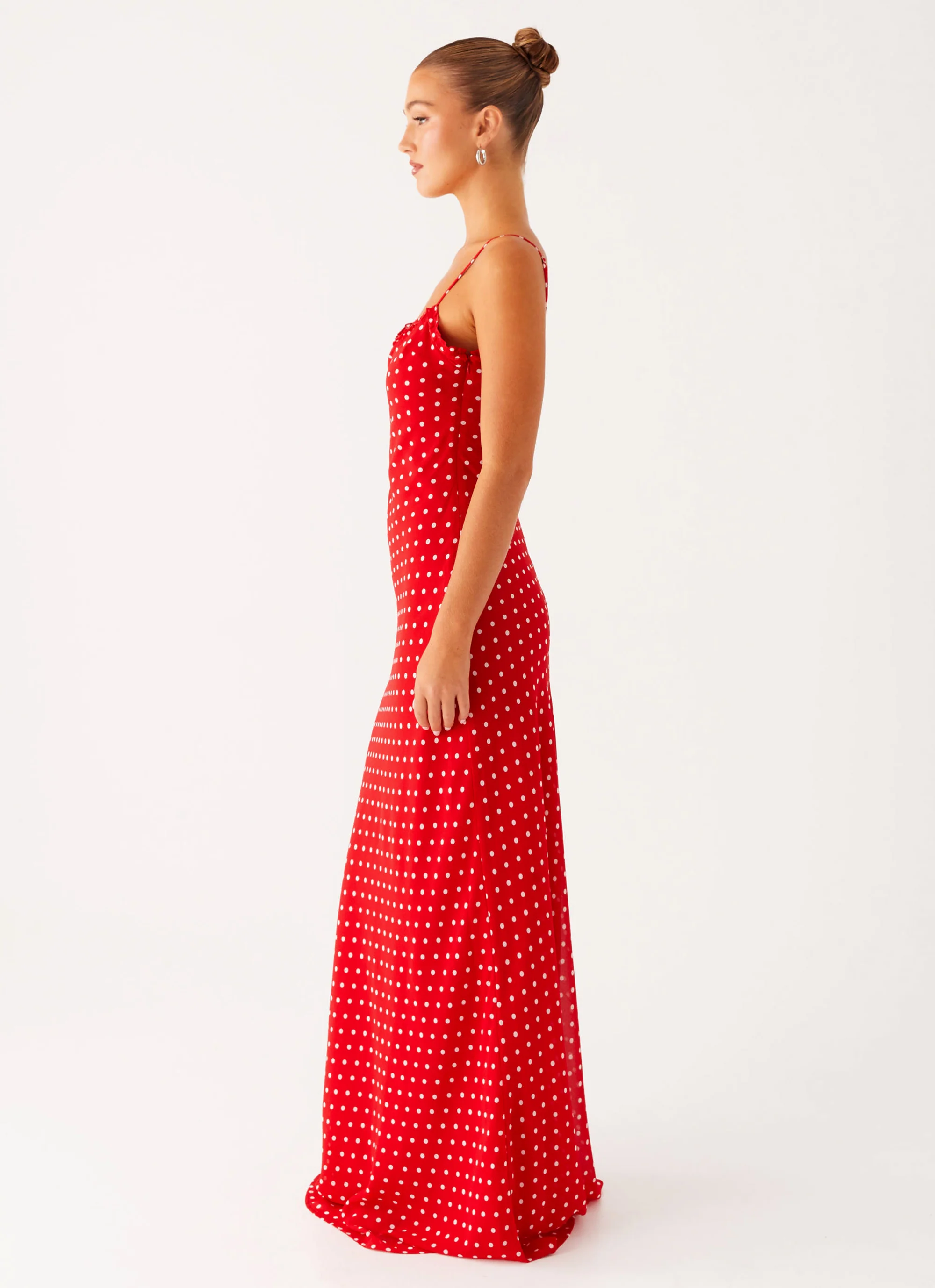Pareo Maxi Dress - Red Polka Dot - Image 2