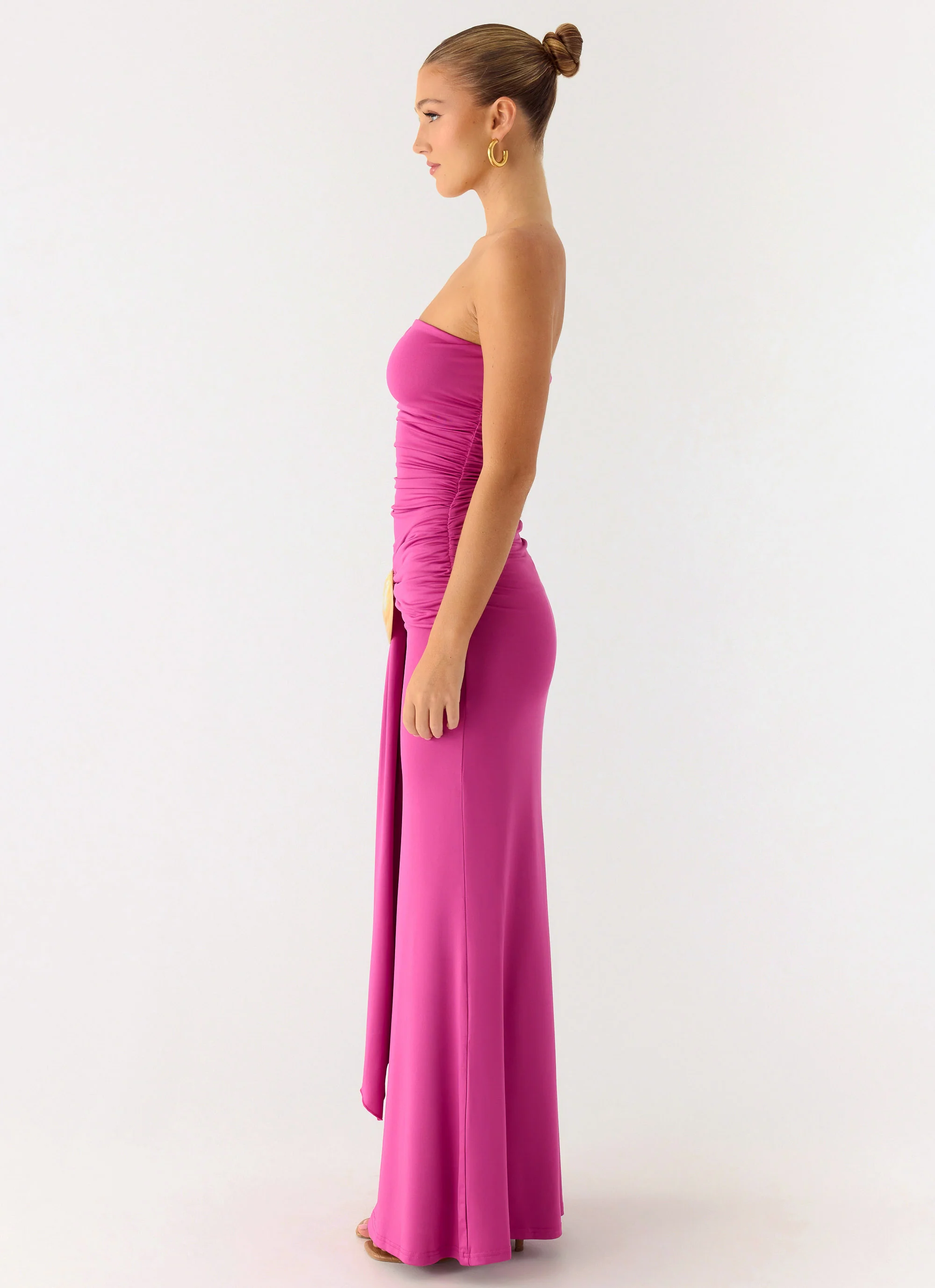 Party After Party Shell Maxi Dress - Fuchsia - Image 2