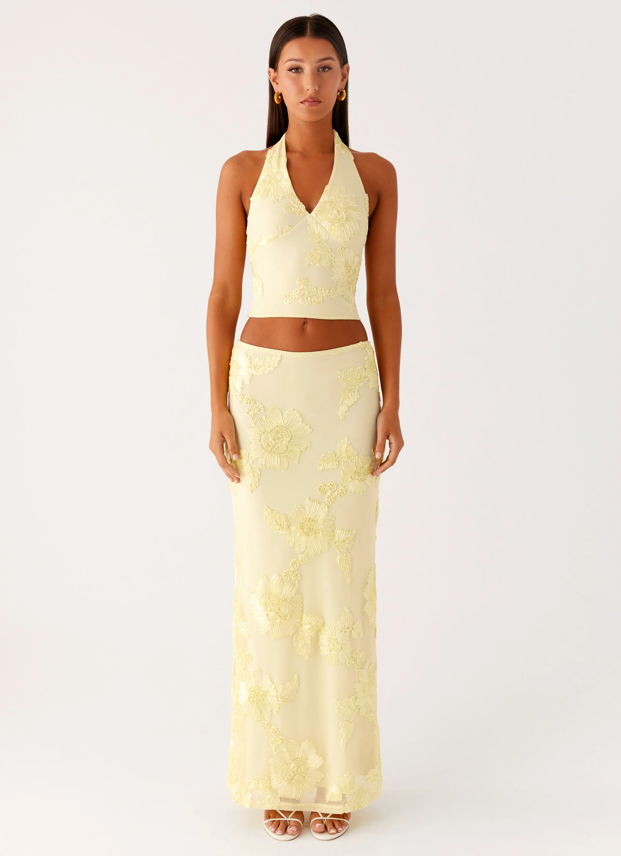Radiate Halterneck Top - Yellow - Image 2