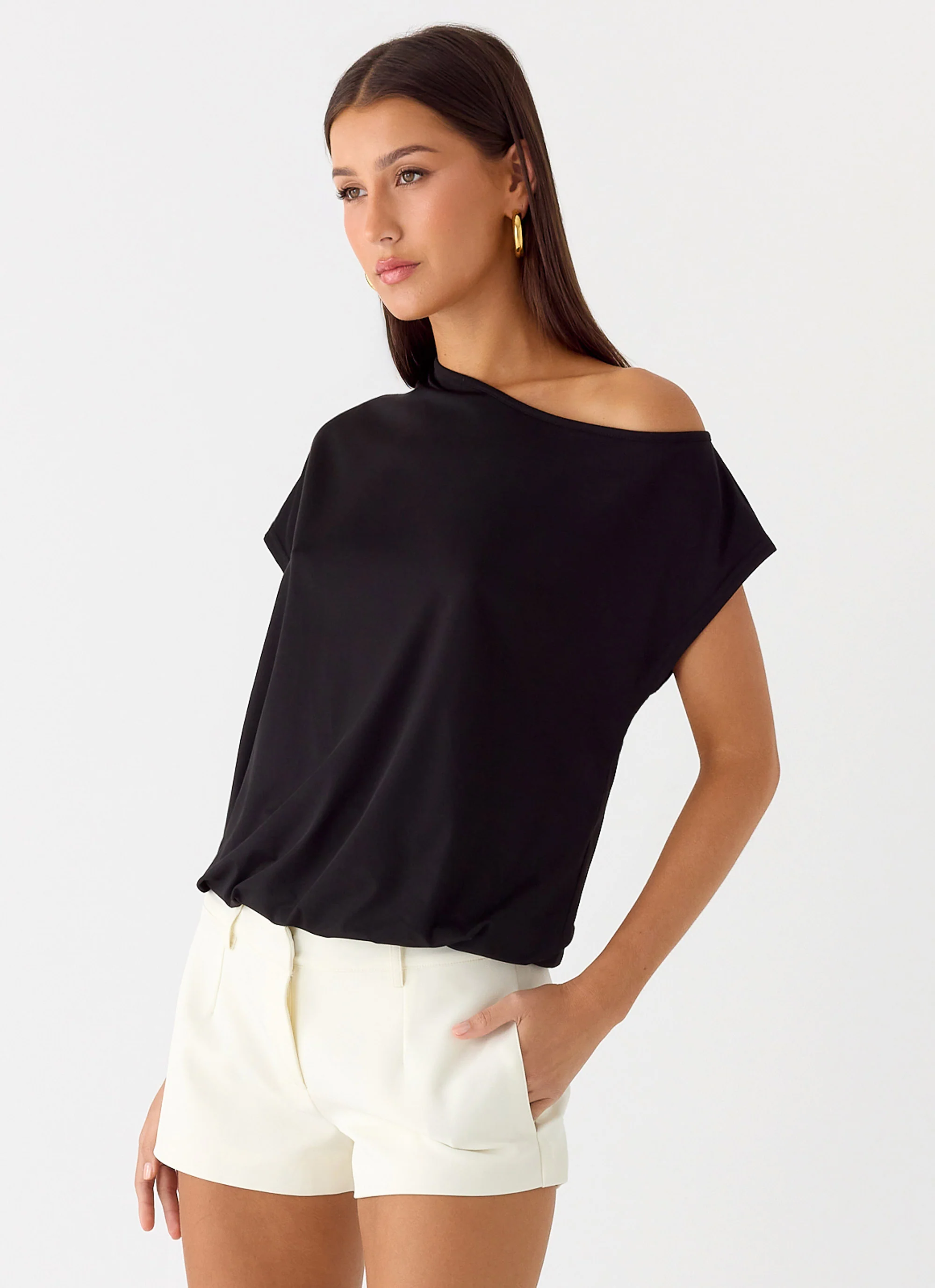 Raeni Off Shoulder Top - Black - Image 6