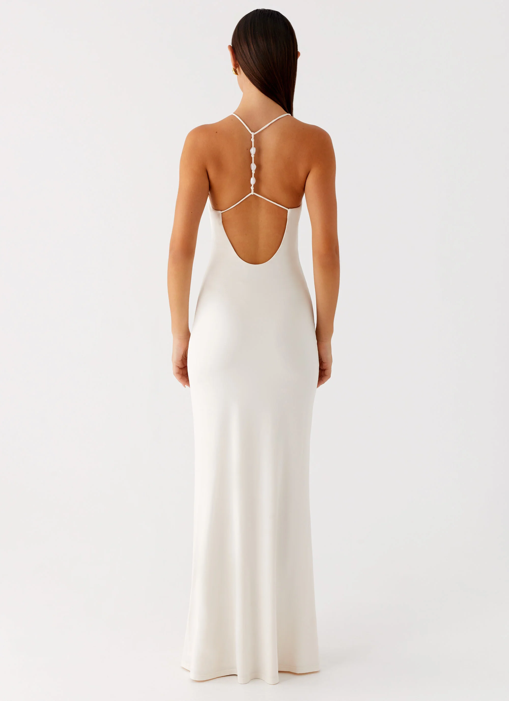 Raffa Pearl Maxi Dress - Ivory - Image 3