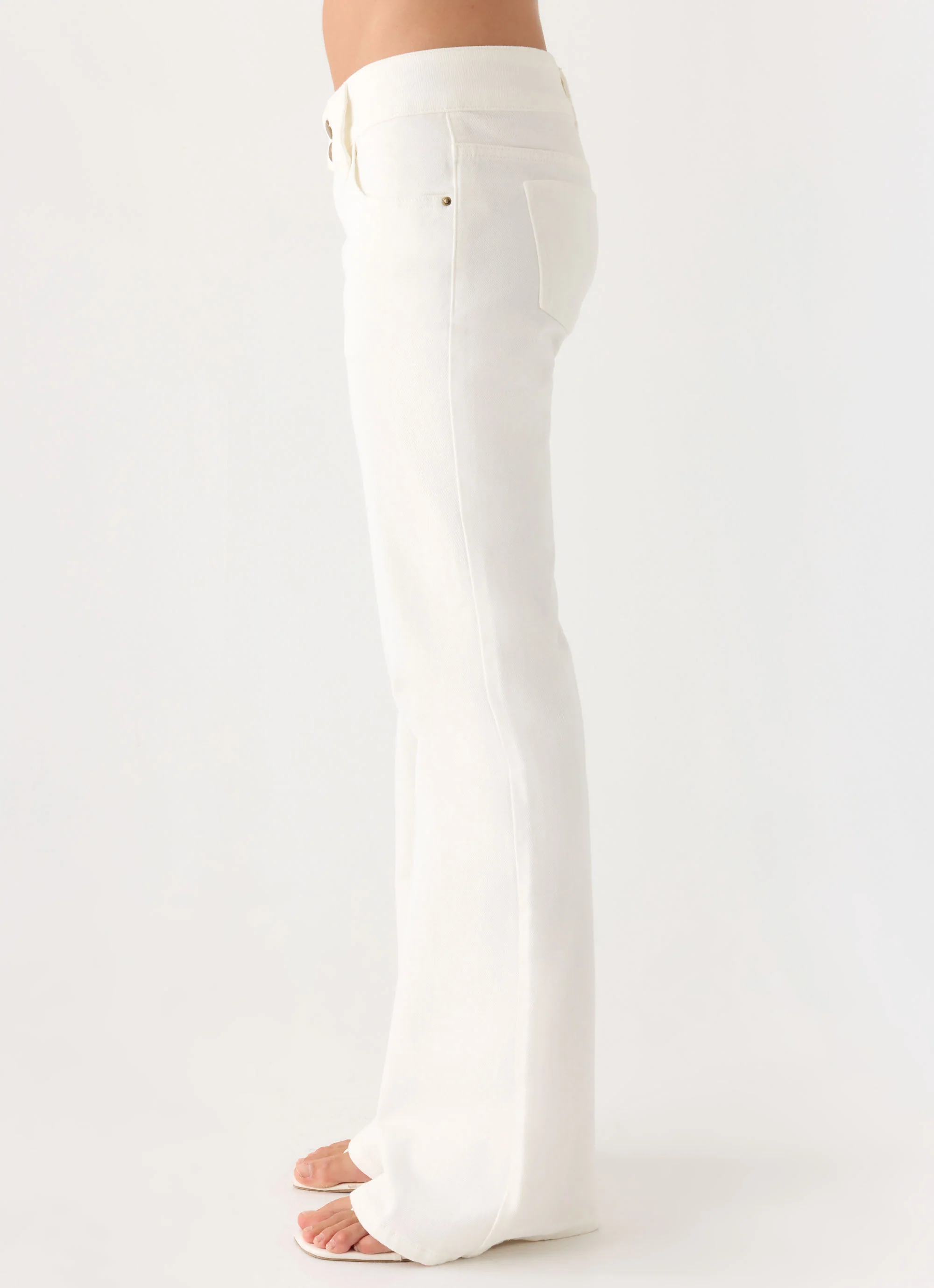Robbie Super Low Denim Jeans - White - Image 2